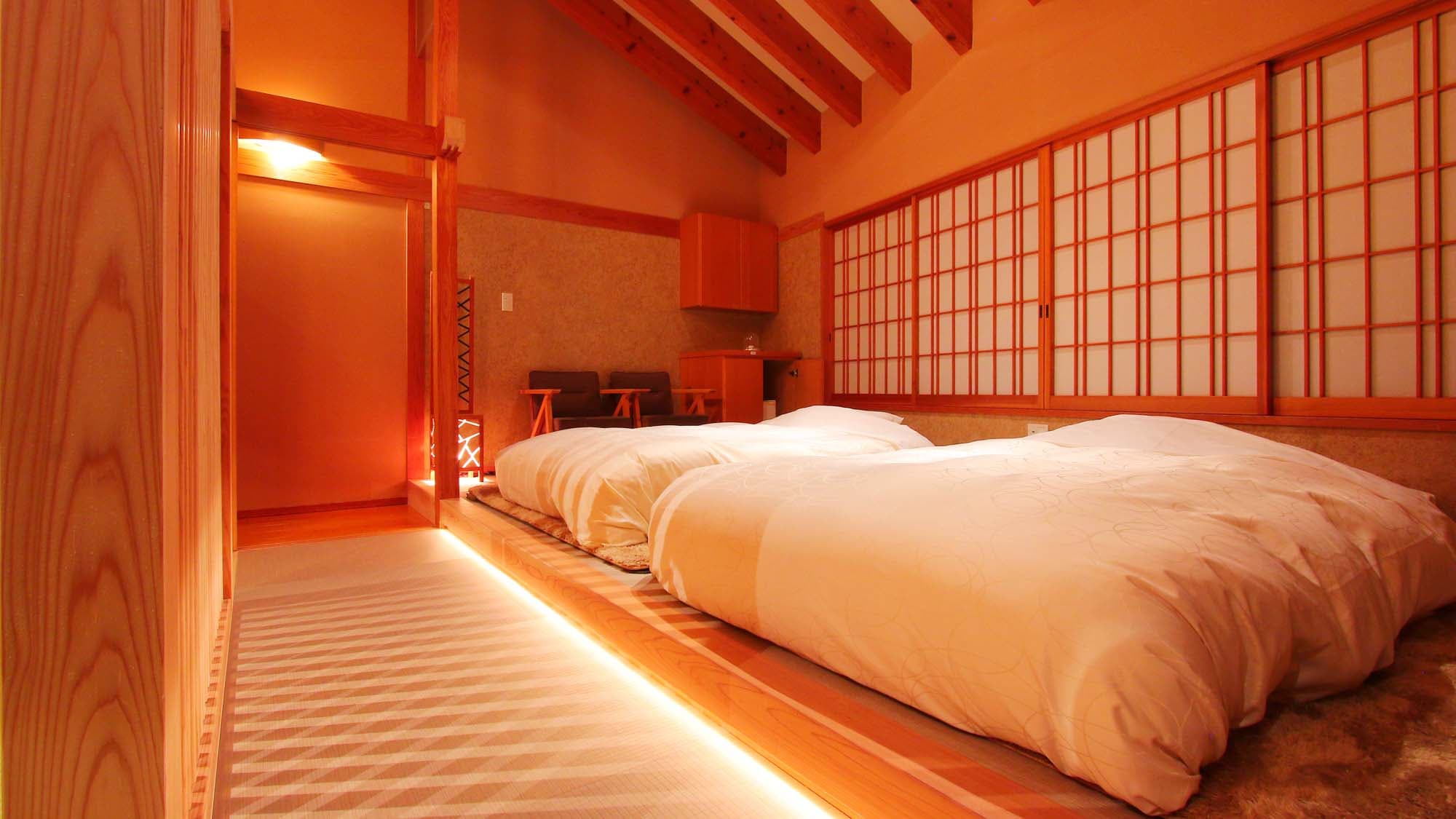 [Example of a guest room on the second floor] Relax in the hot springs and get a good night's sleep in a high-quality bed!