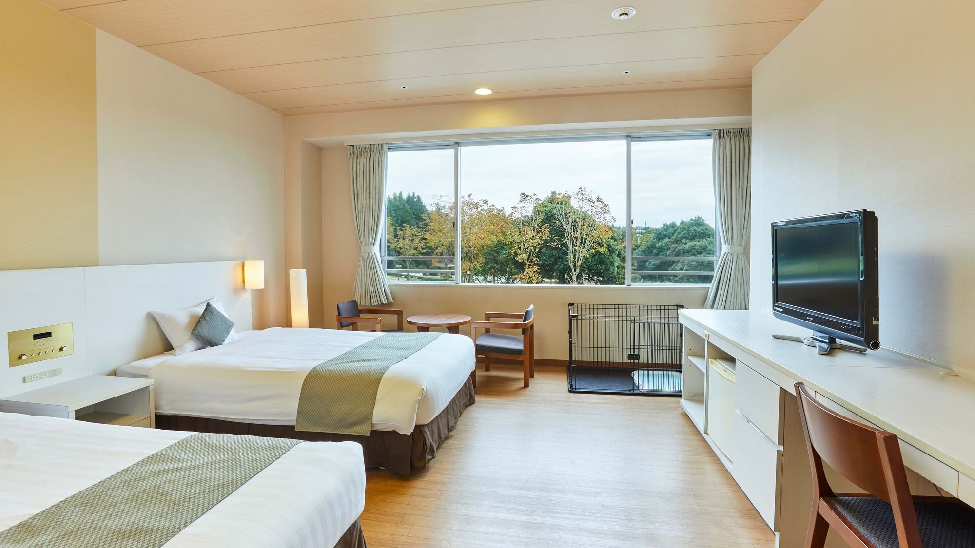 【可携带宠物入住的标准双床房】