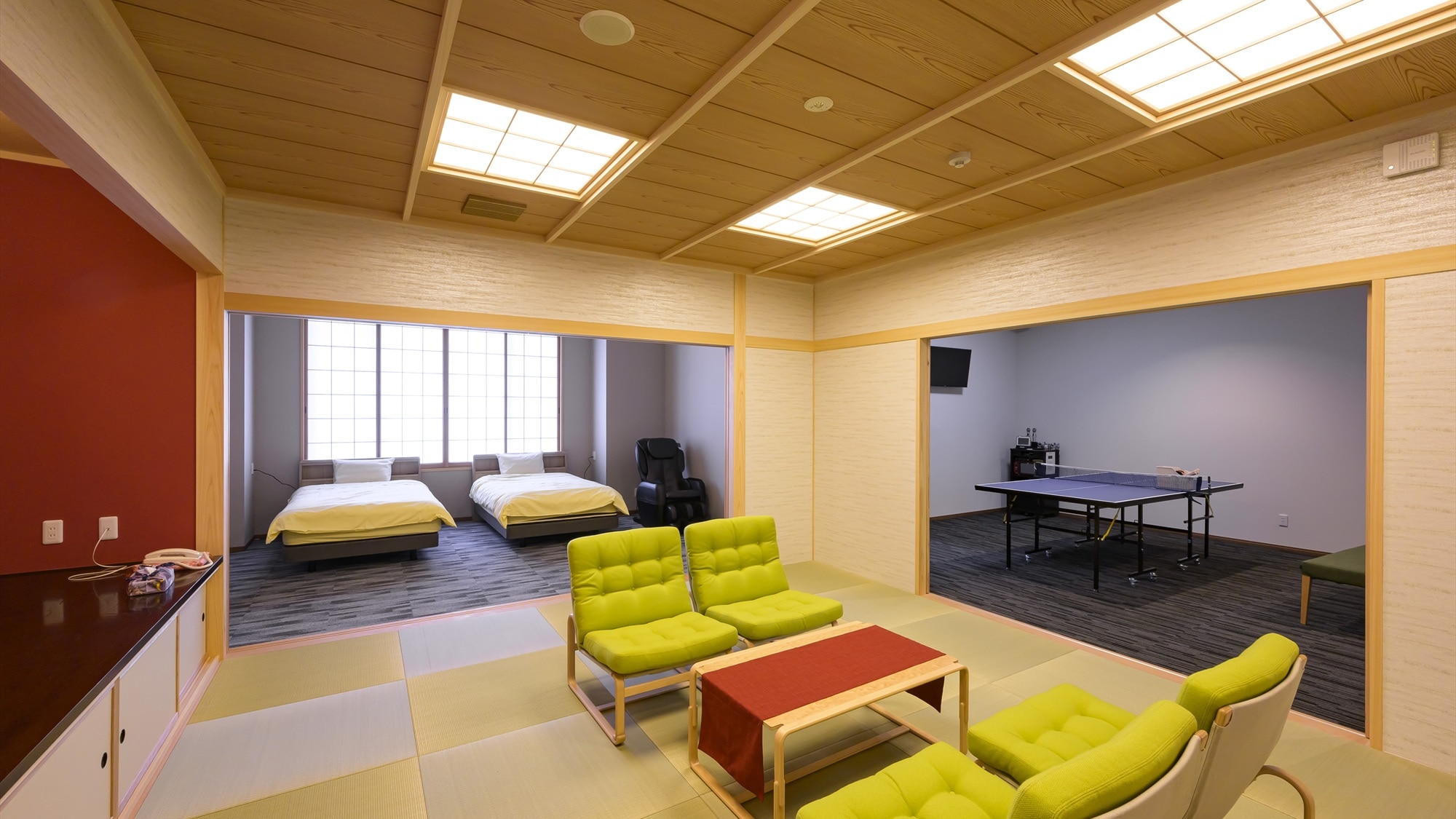 2024年新設♪卓球もカラオケもできる露天風呂付客室和洋室ベッド