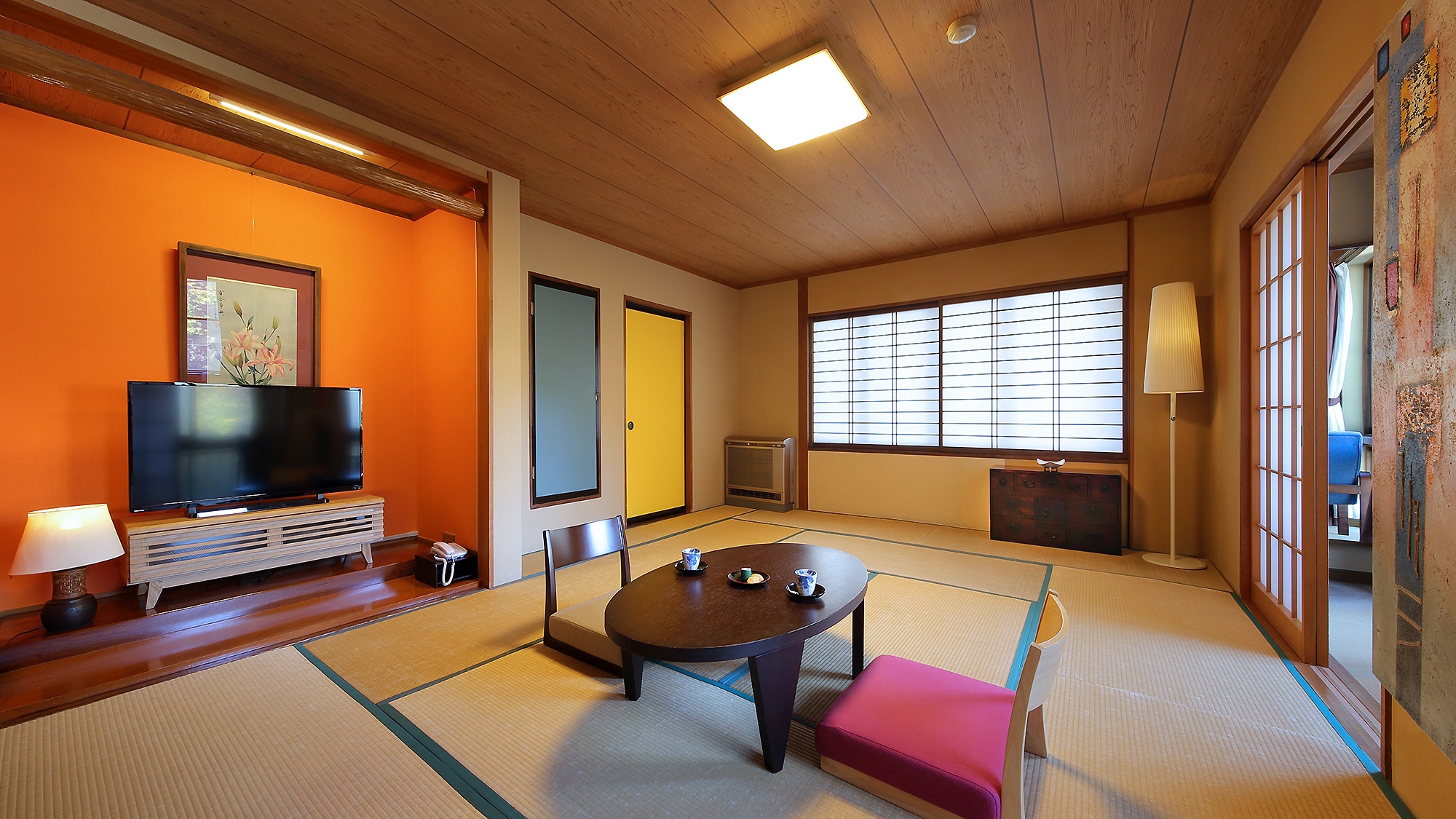 [Tomorrow] Japanese-style room 12 tatami mats (out bath, non-smoking room)