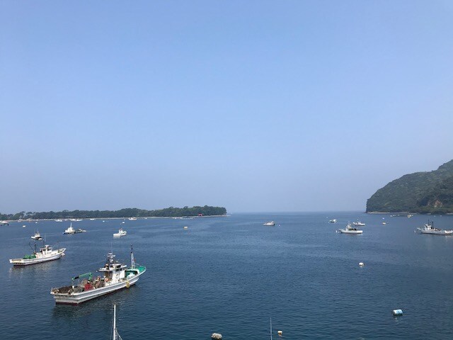 The sea in front of the hotel