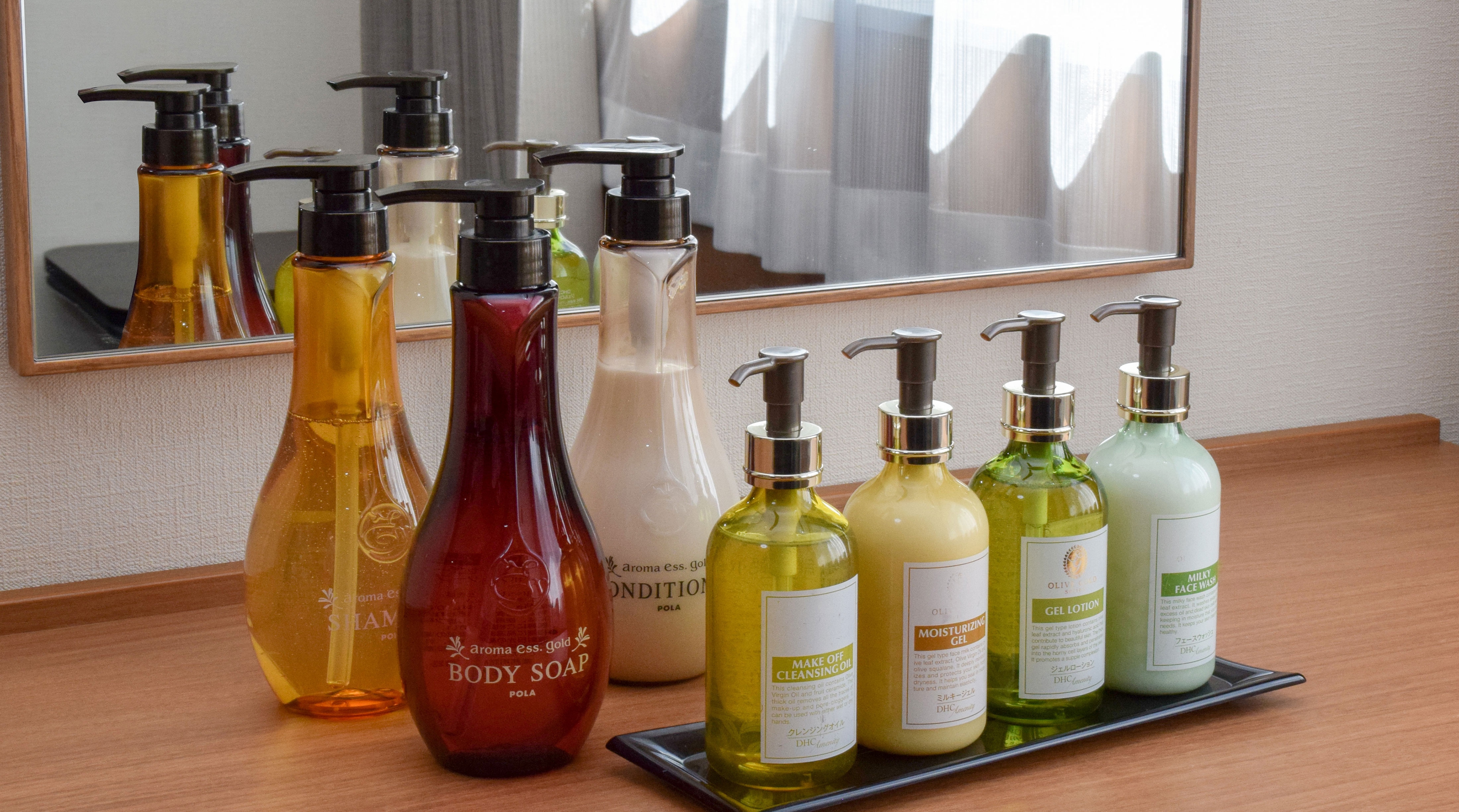 Amenities are available in all rooms. PALA shampoo, treatment, body soap, DHC skin care set