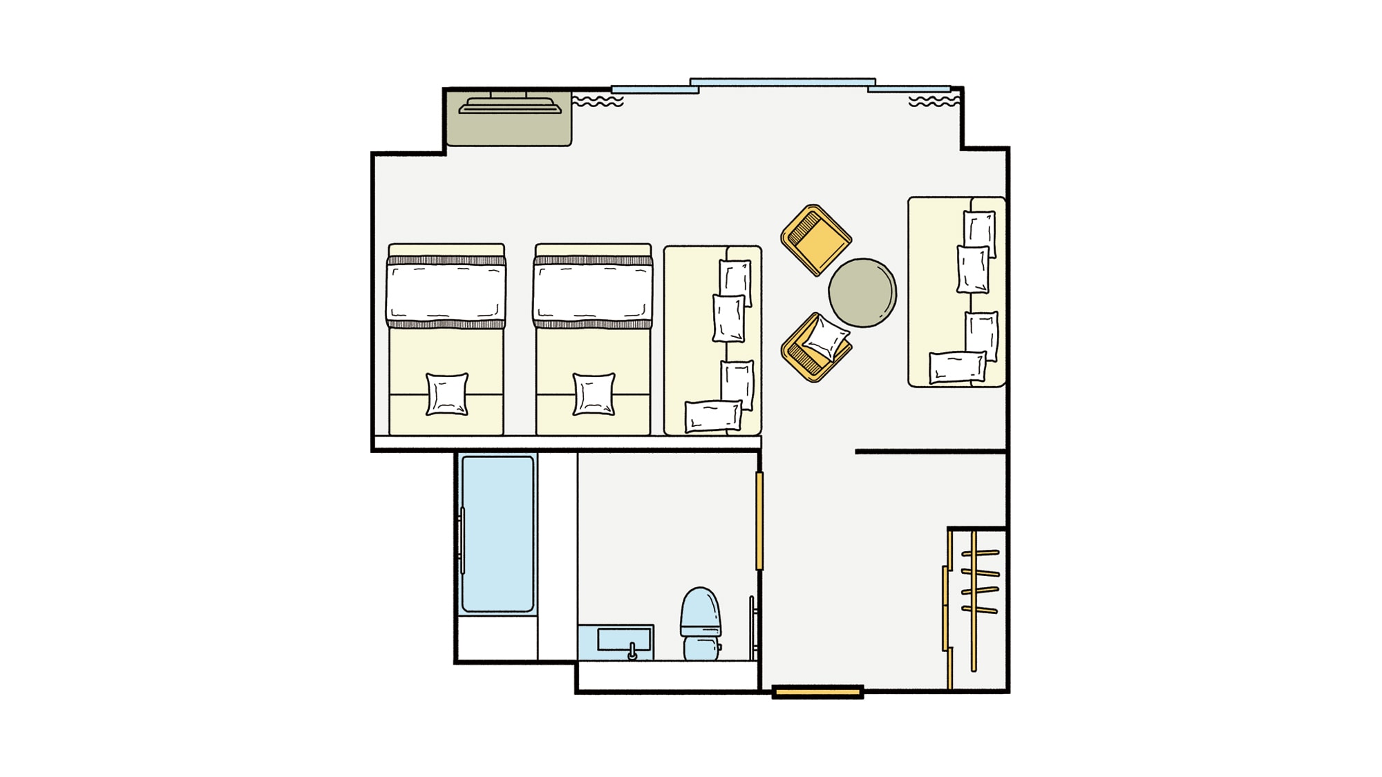 Accessible room floor plan image