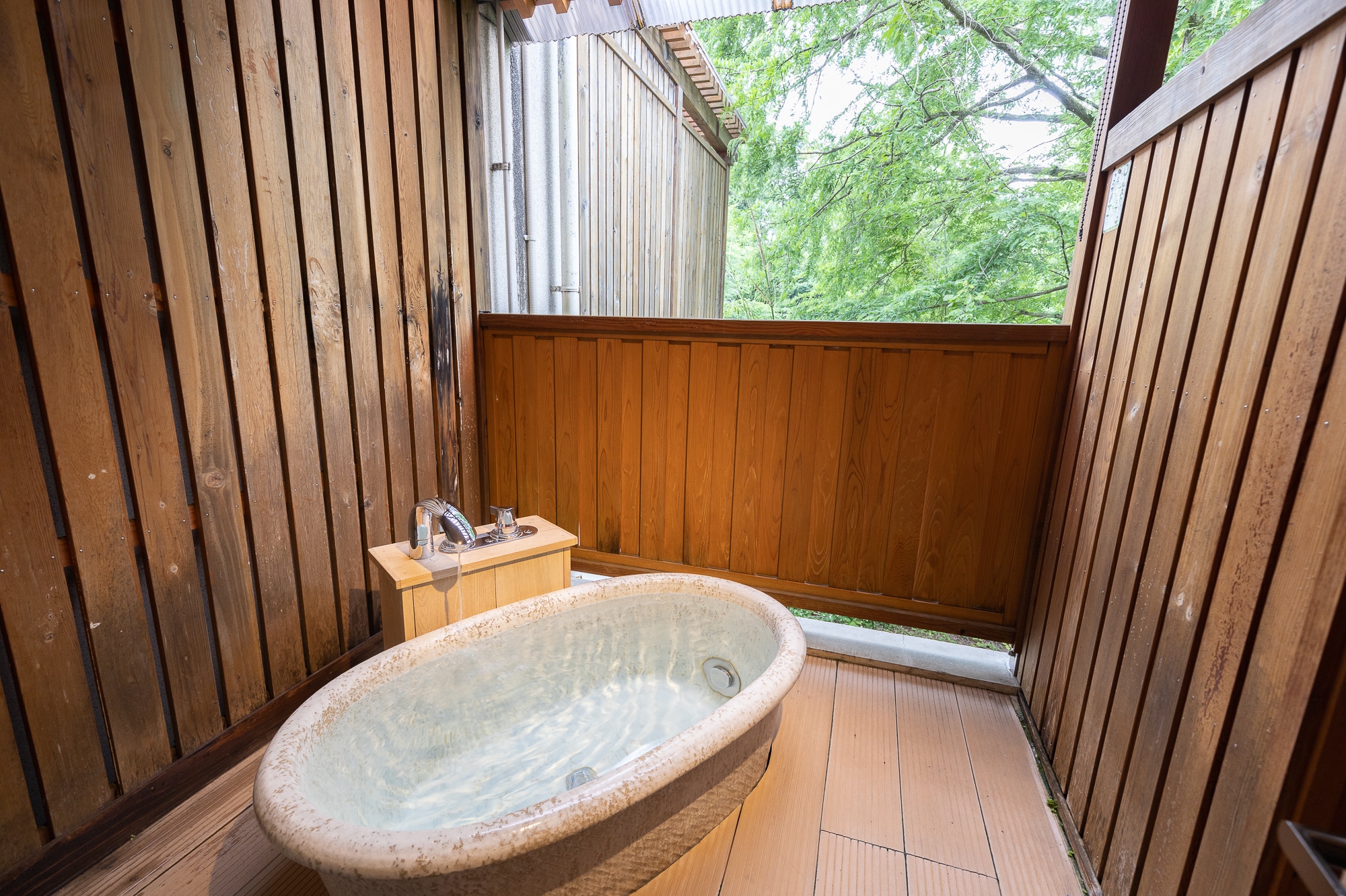 Wheelchair accessible guest room with open-air bath [Bali-style room]