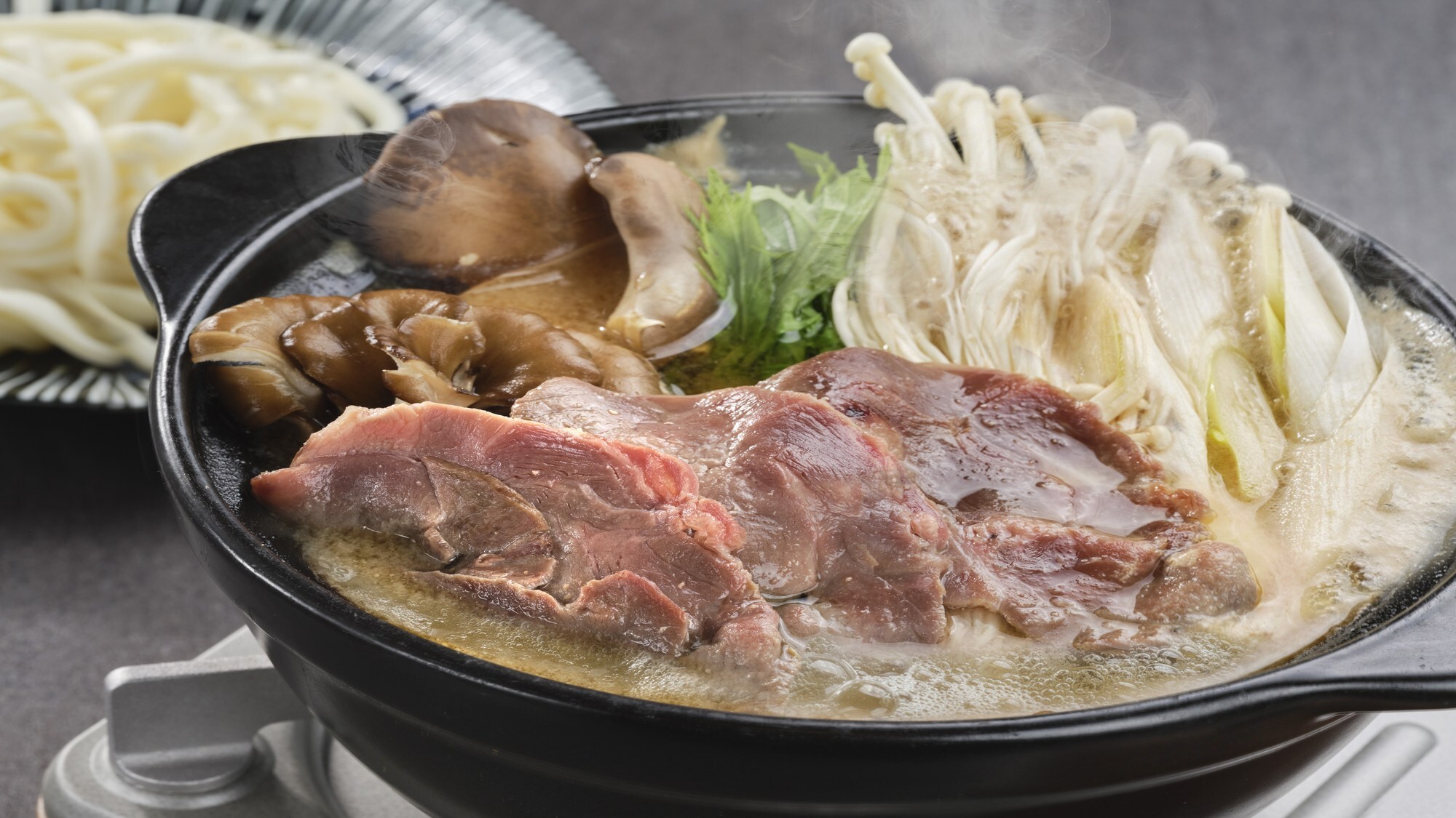 [Seasonal Kaiseki Course] Winter (December 2026 - February 2027) Main Dish: Botan Nabe (wild boar hot pot) with Ibaraki miso, a specialty of Ibaraki Prefecture.