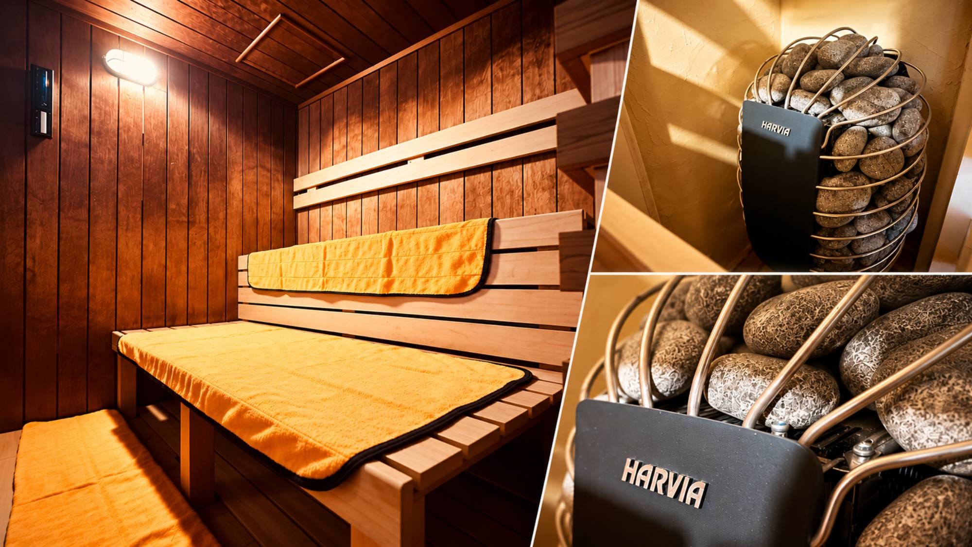*【Sauna】Made by HARVIA, a Finnish company. Enjoy a comfortable sweat without putting excessive strain on your body.