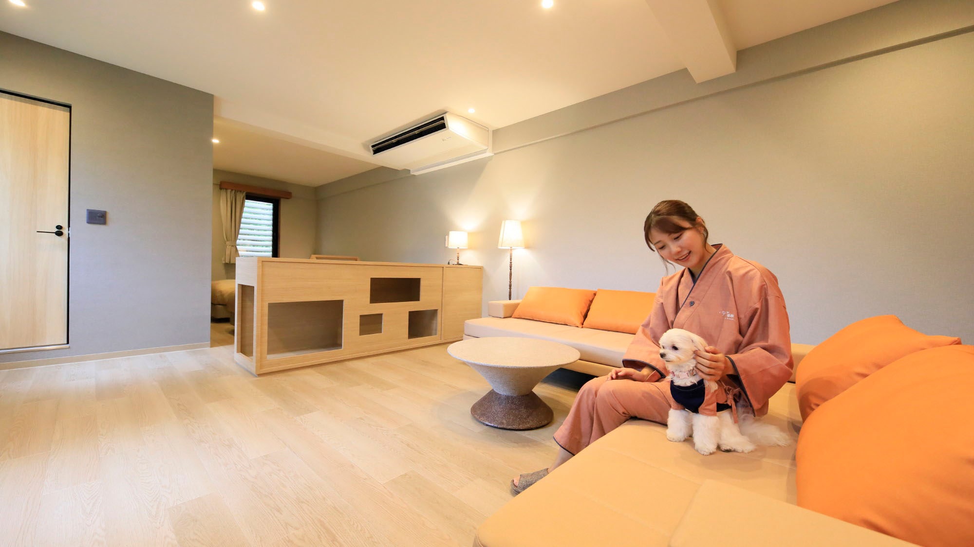 [Special room] Western-style twin room with semi-open-air jacuzzi