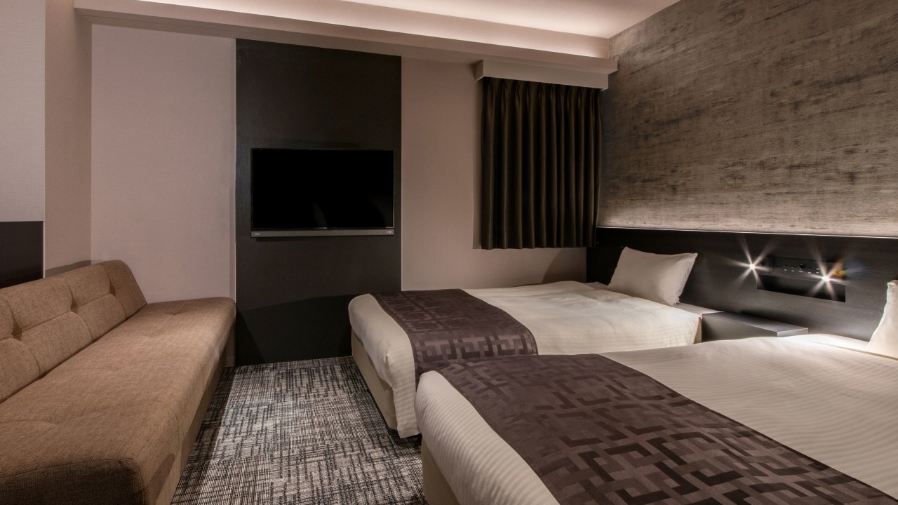 [中型雙床房] 24 平方米 / 110 厘米寬 2 張床