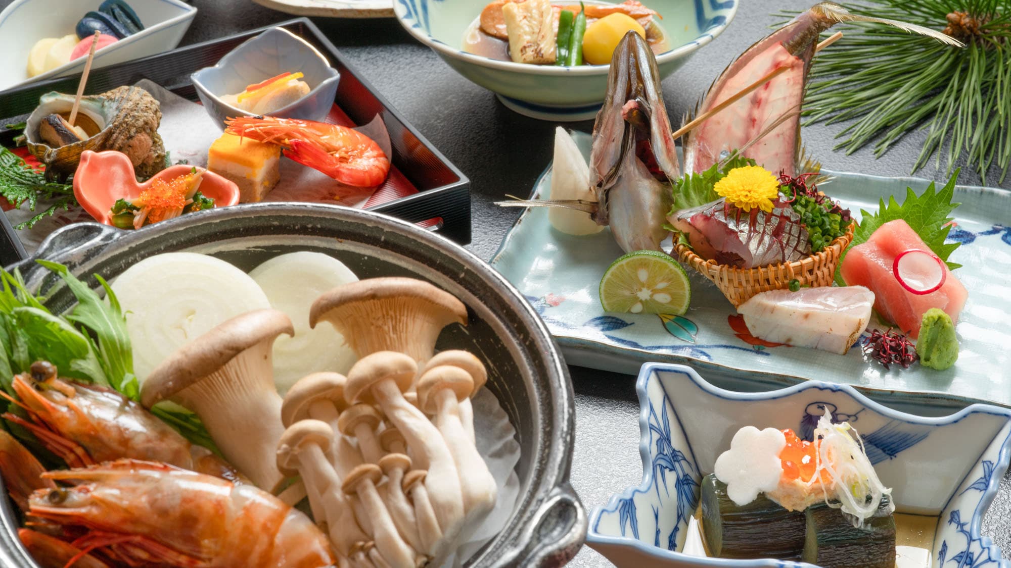 Seafood menu including boiled gold