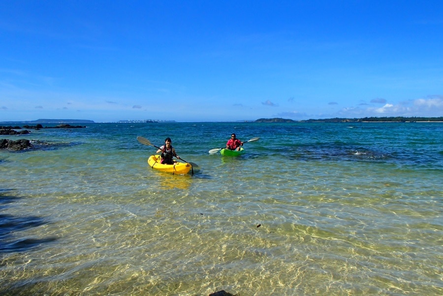 At the calm Kanna Beach, you can enjoy playing in the sea to your heart's content.