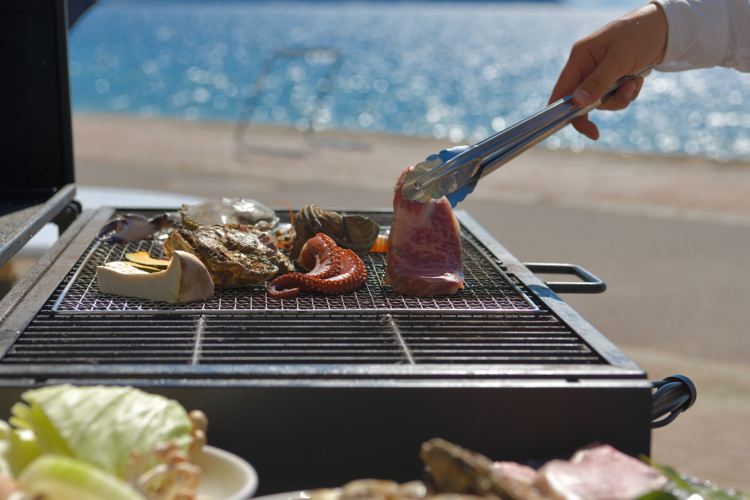 Wagyu beef and seafood BBQ