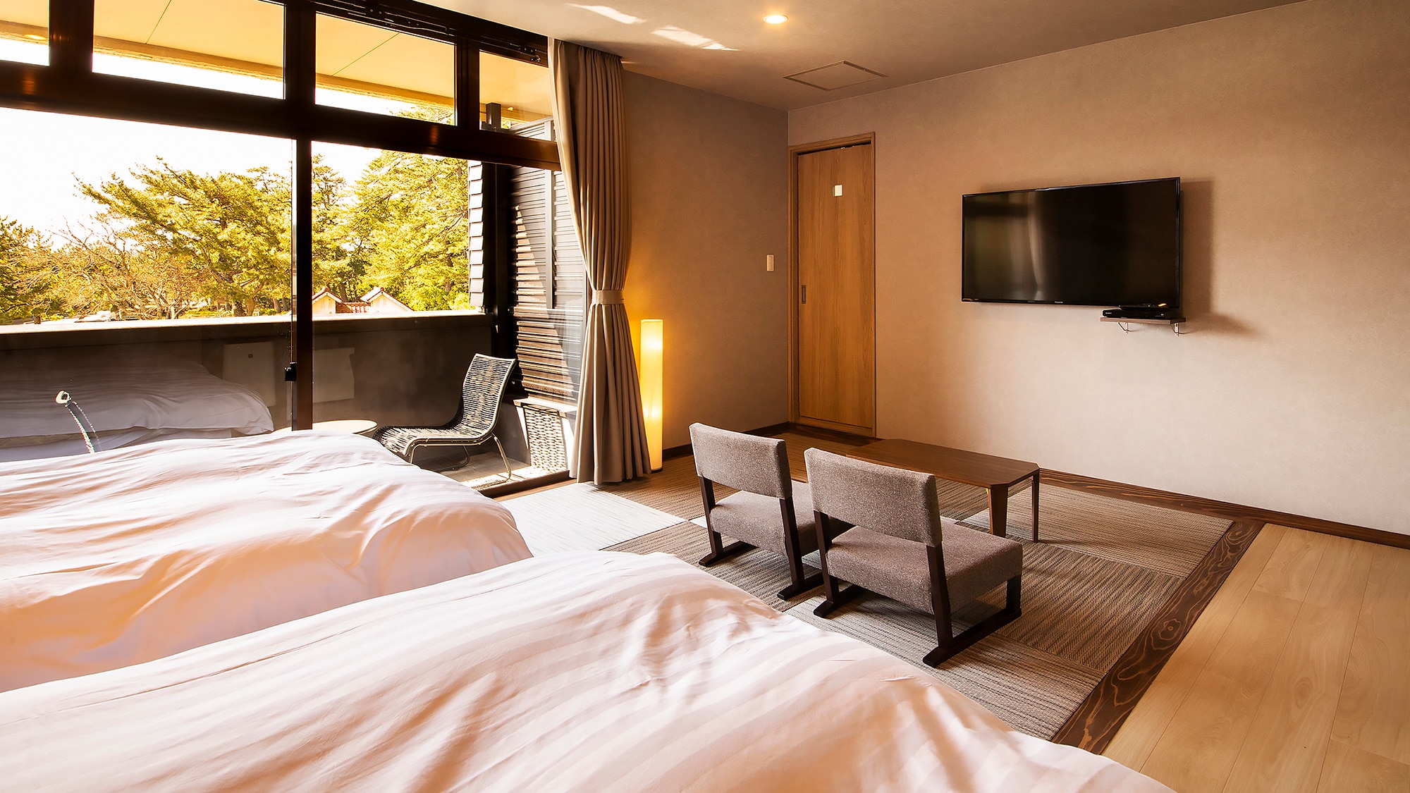■Japanese-Western style modern room, guest room with semi-open-air bath [Rei] (image) ■NEW OPEN in November 2022