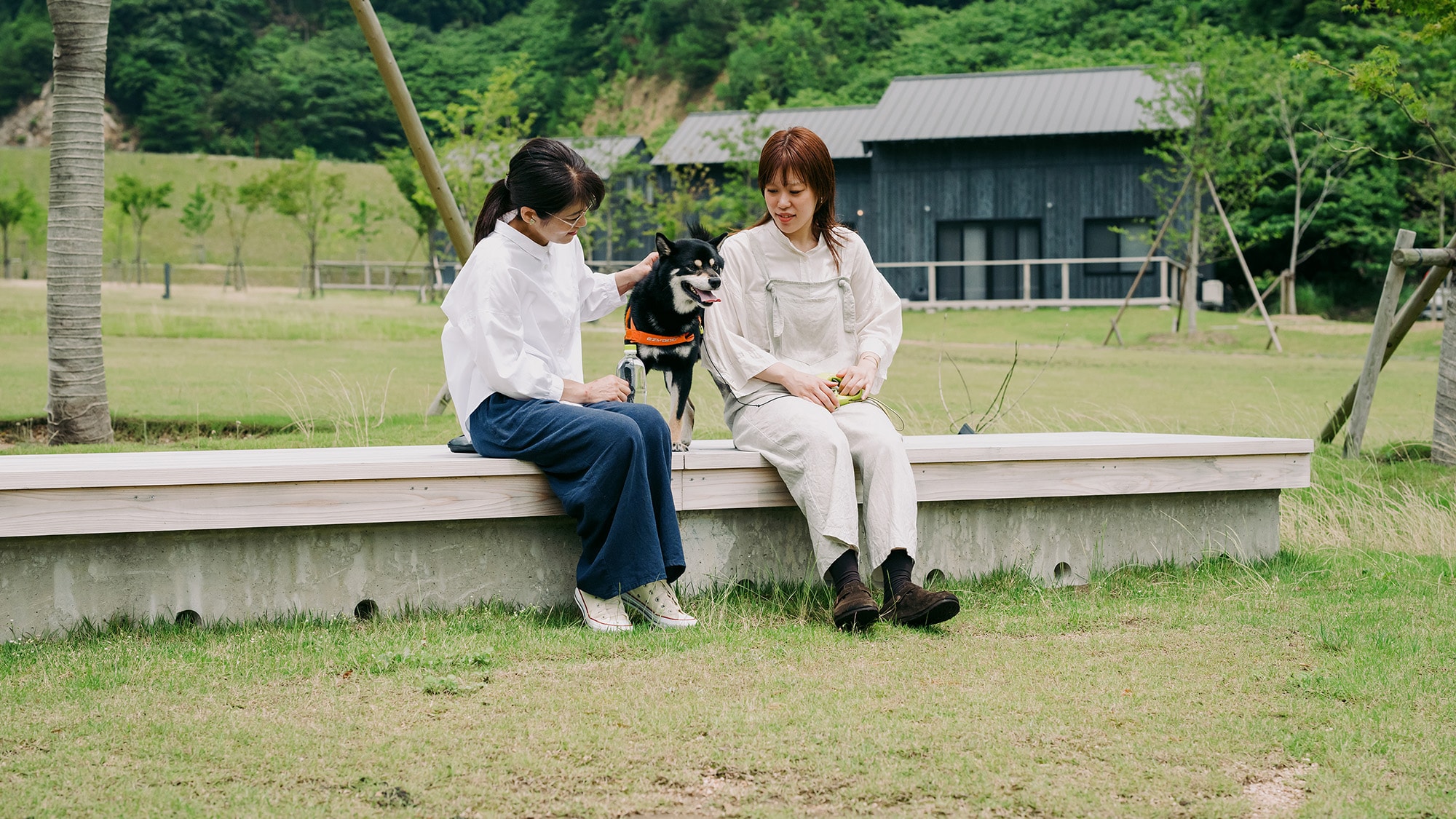 [Walking with my dog]