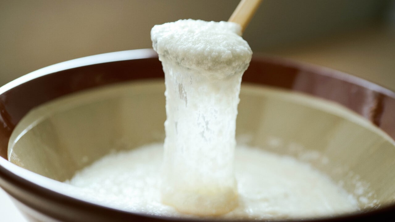 Breakfast: Locally-produced grated yam