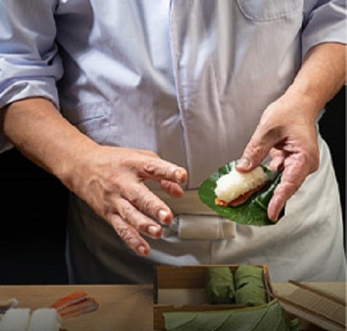 Persimmon Leaf Sushi
