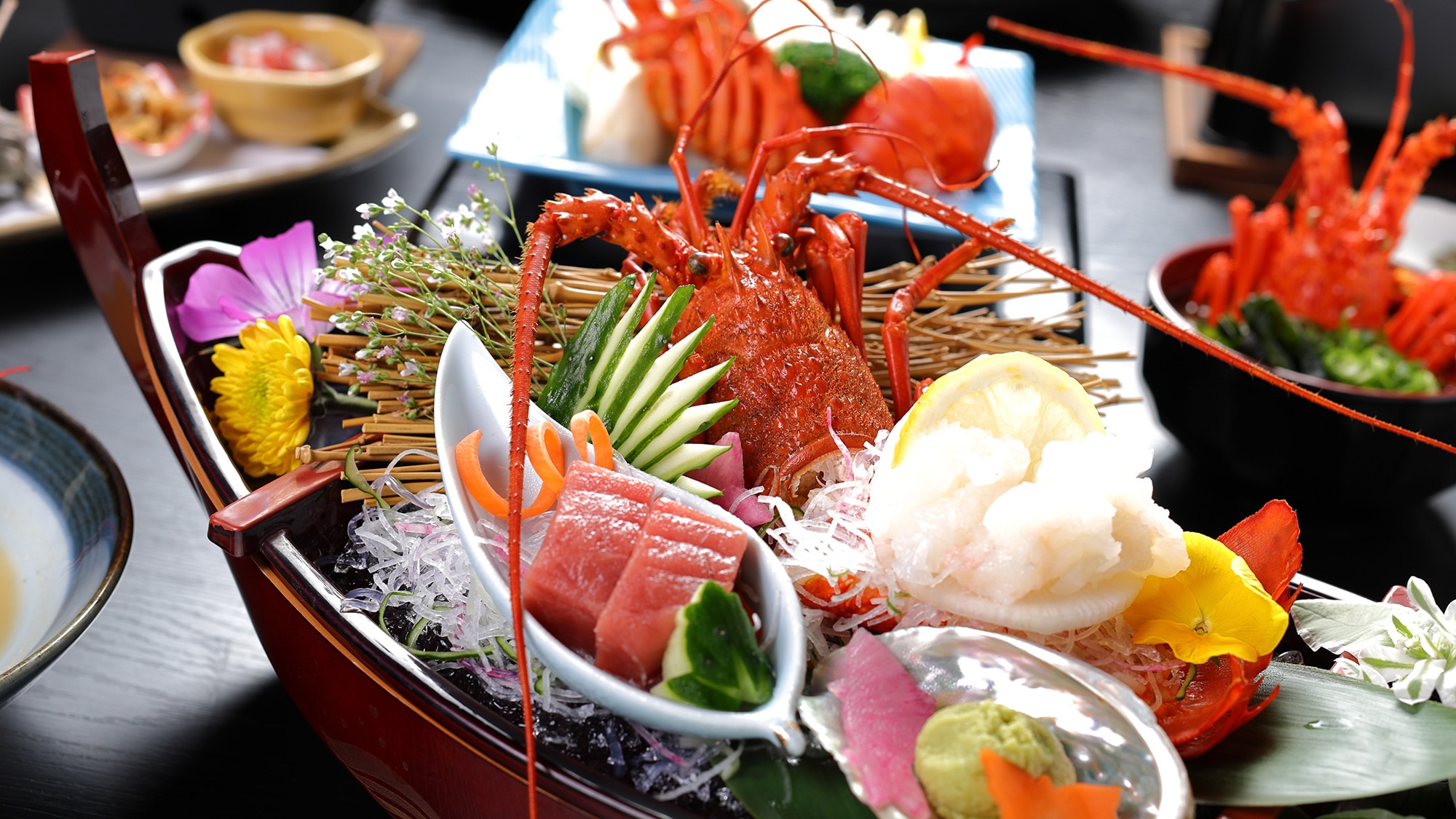 Whole lobster sashimi