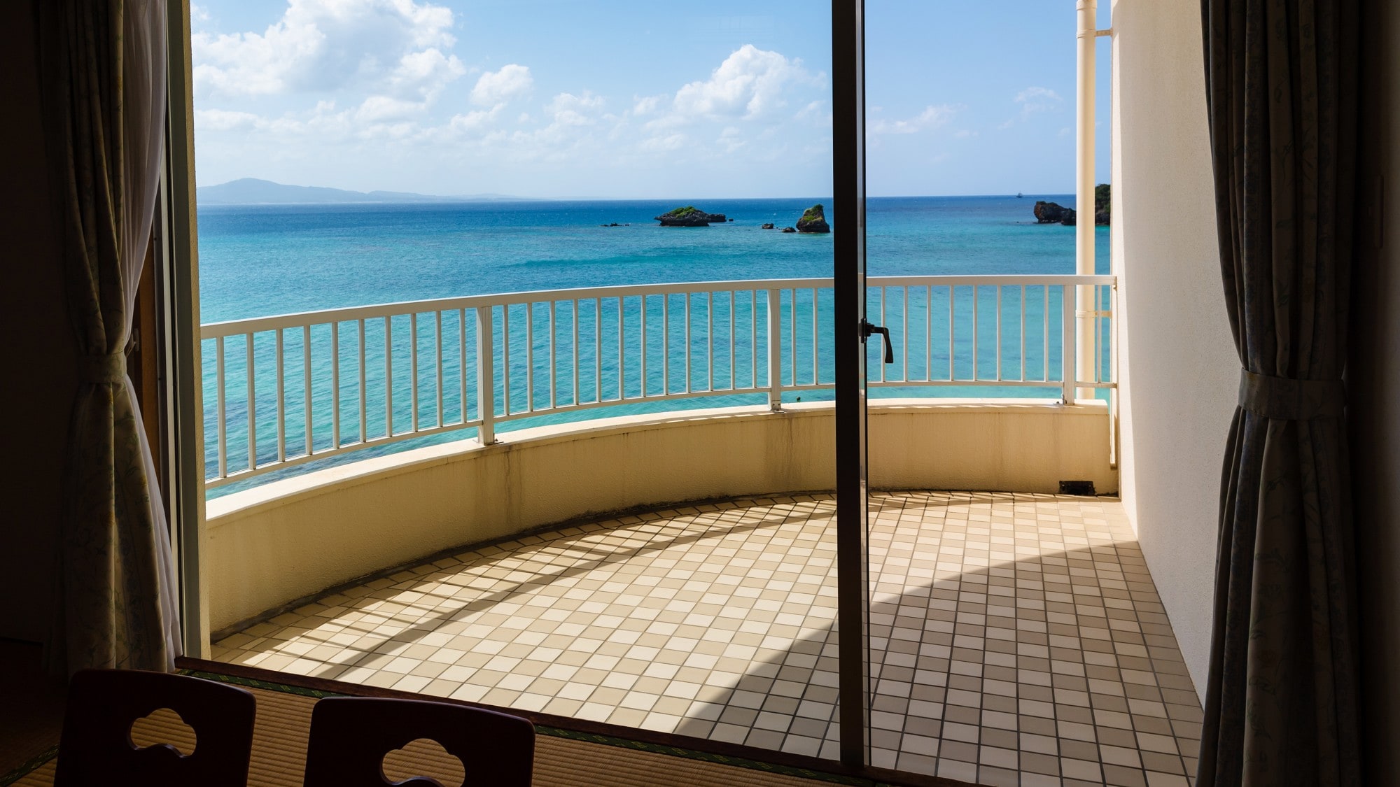 View from the guest room on the 2nd floor of the main building