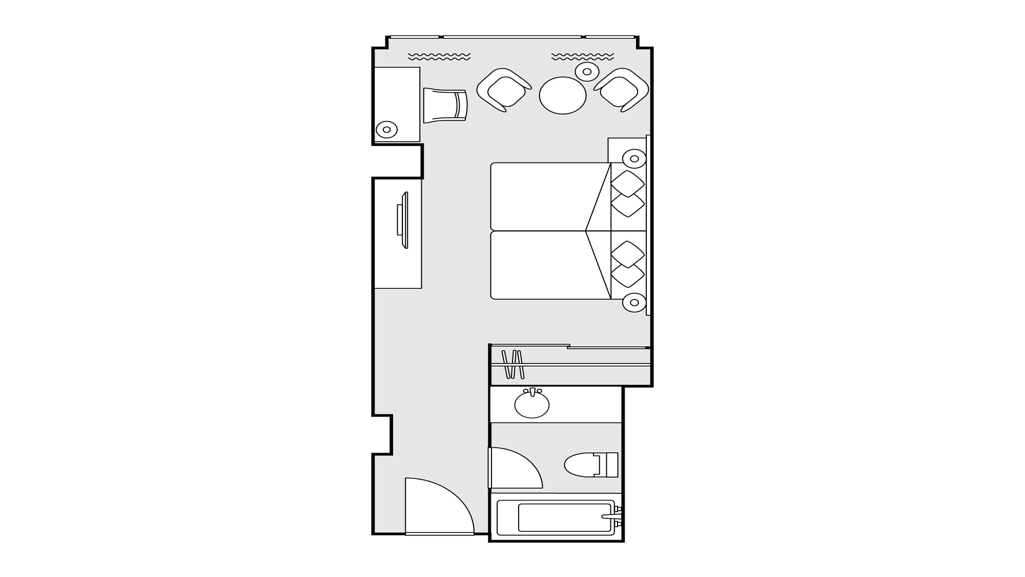 Classic Superior Twin 30m2 Floor plan