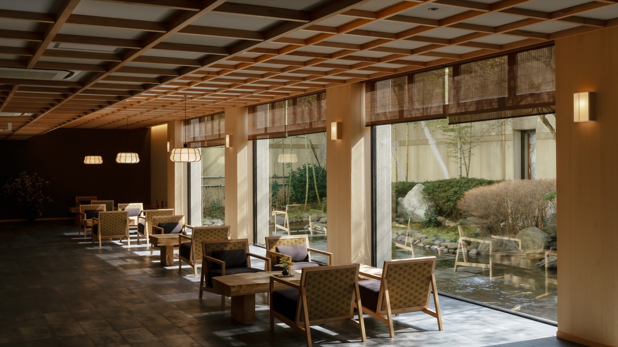 This is a view of the lobby waiting chairs from the front entrance.