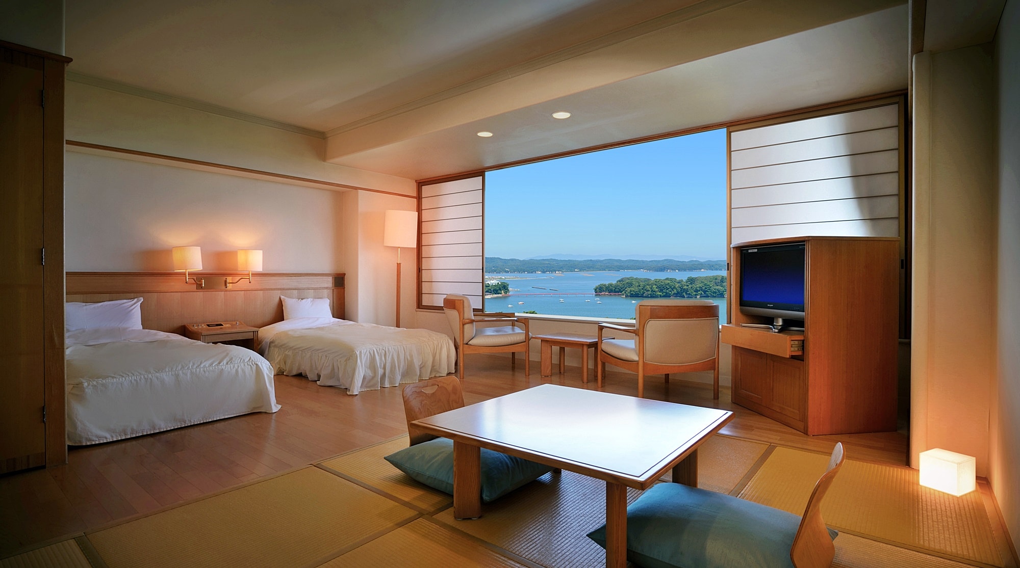 [Sisi laut / 3 jenis kamar bergaya Jepang-Barat dengan selera berbeda] Shounkaku - Matsushima! Sebuah ruangan di mana Anda dapat menikmati pemandangan yang indah.