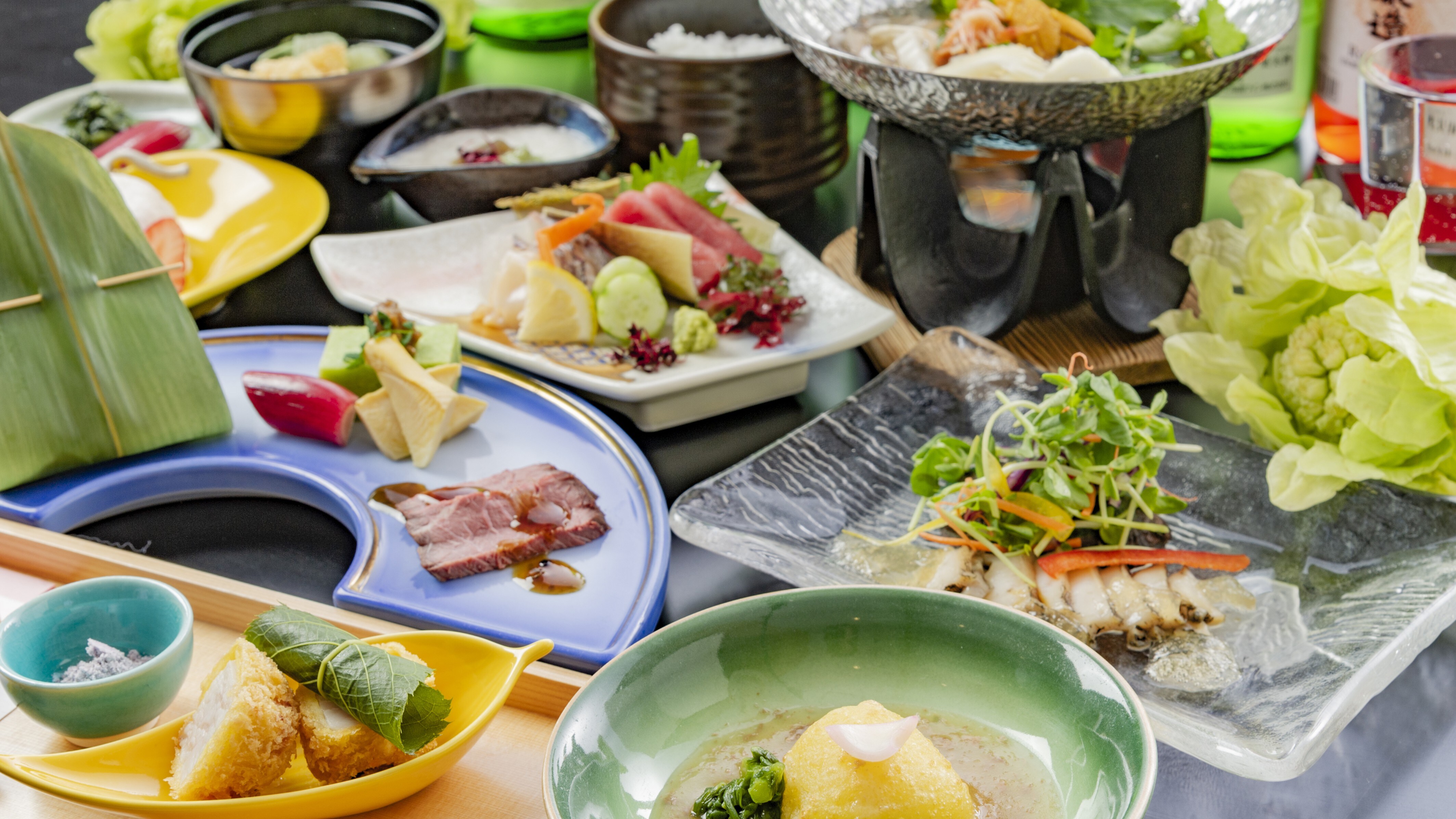享受以海山饋贈為靈感的豐盛春季日式料理。 （圖片）