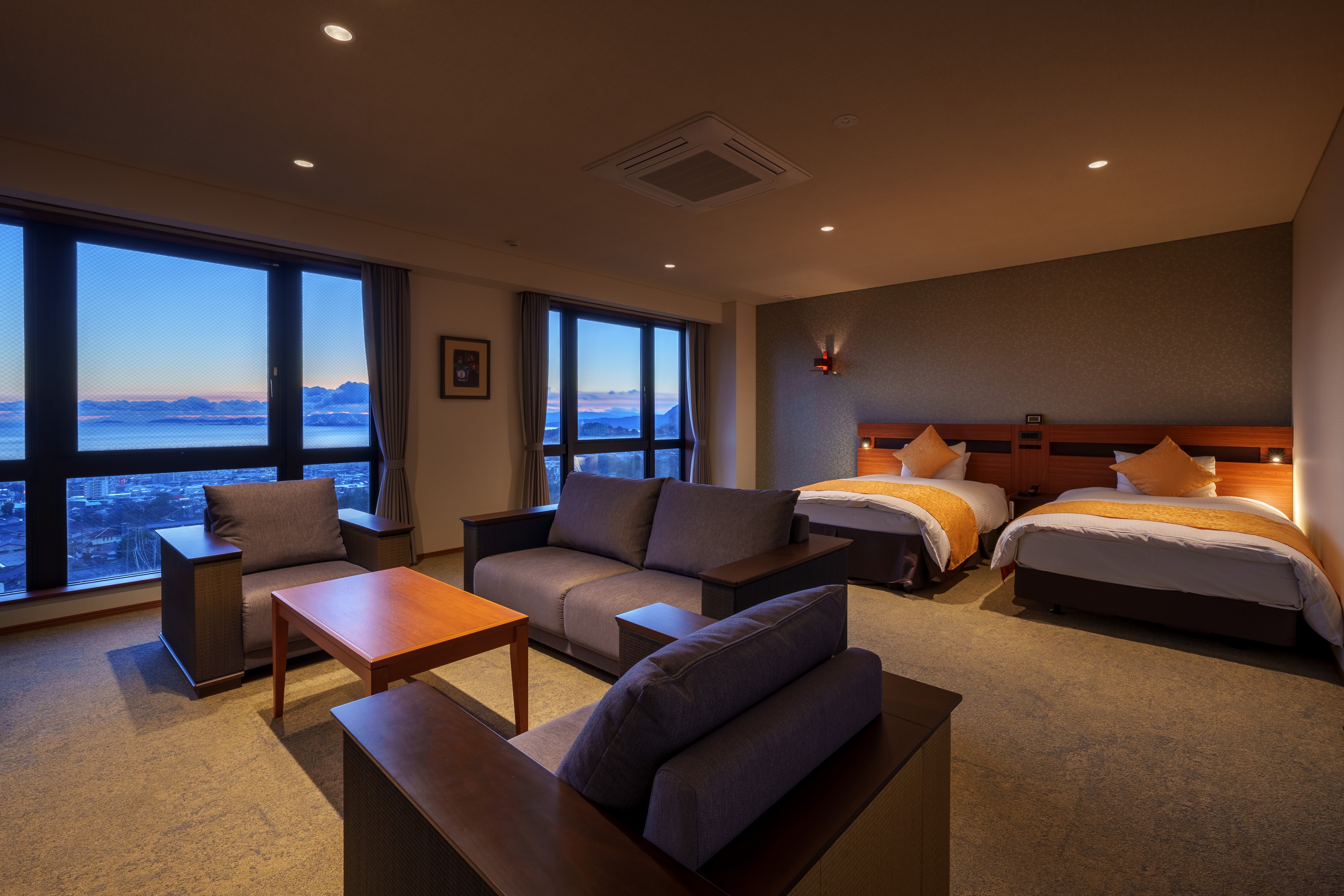 Kamar Deluxe Pemandangan laut menghadap Teluk Beppu [53㎡]