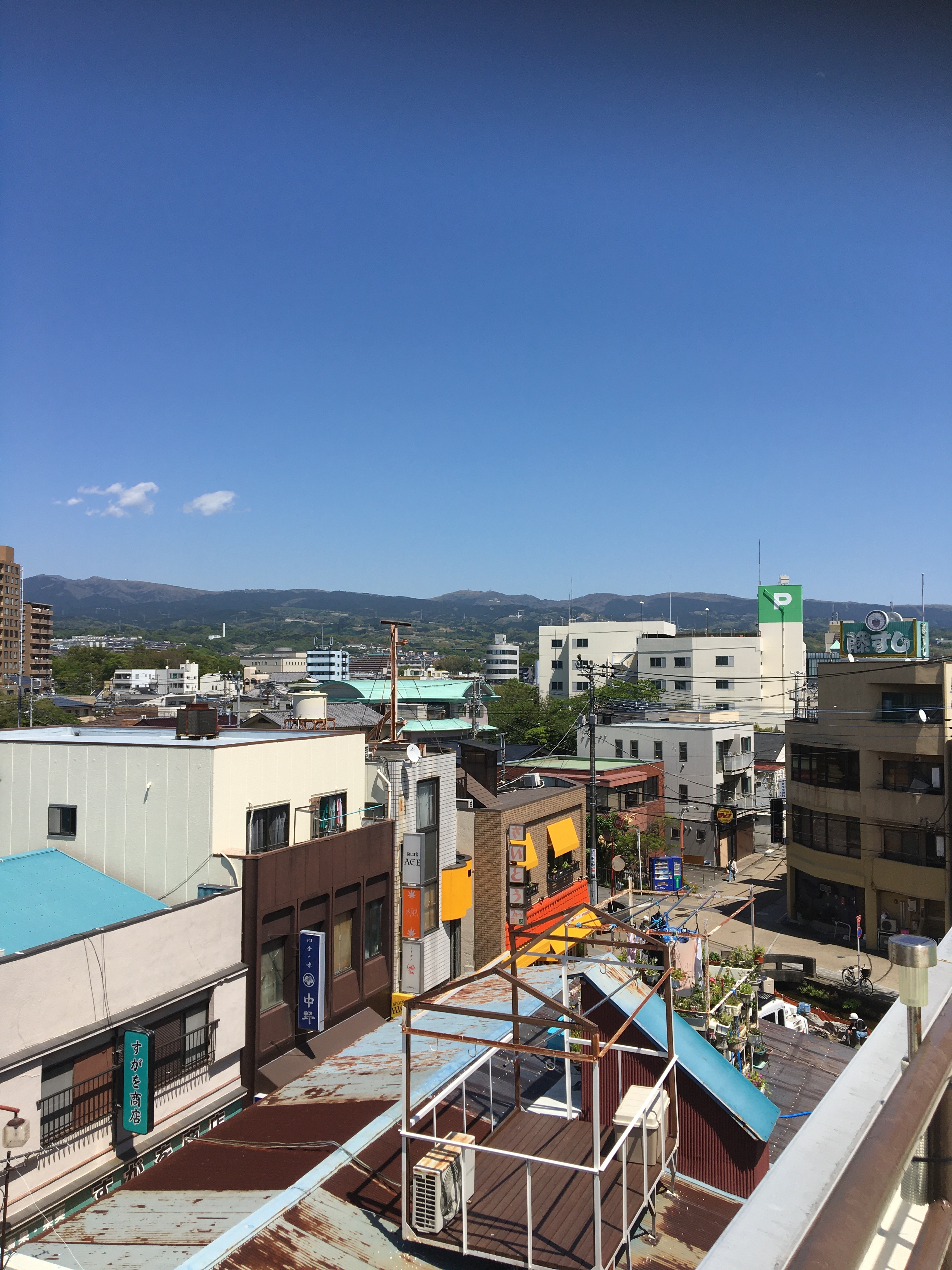 Hakone Touge direction as seen from the roof of the hotel