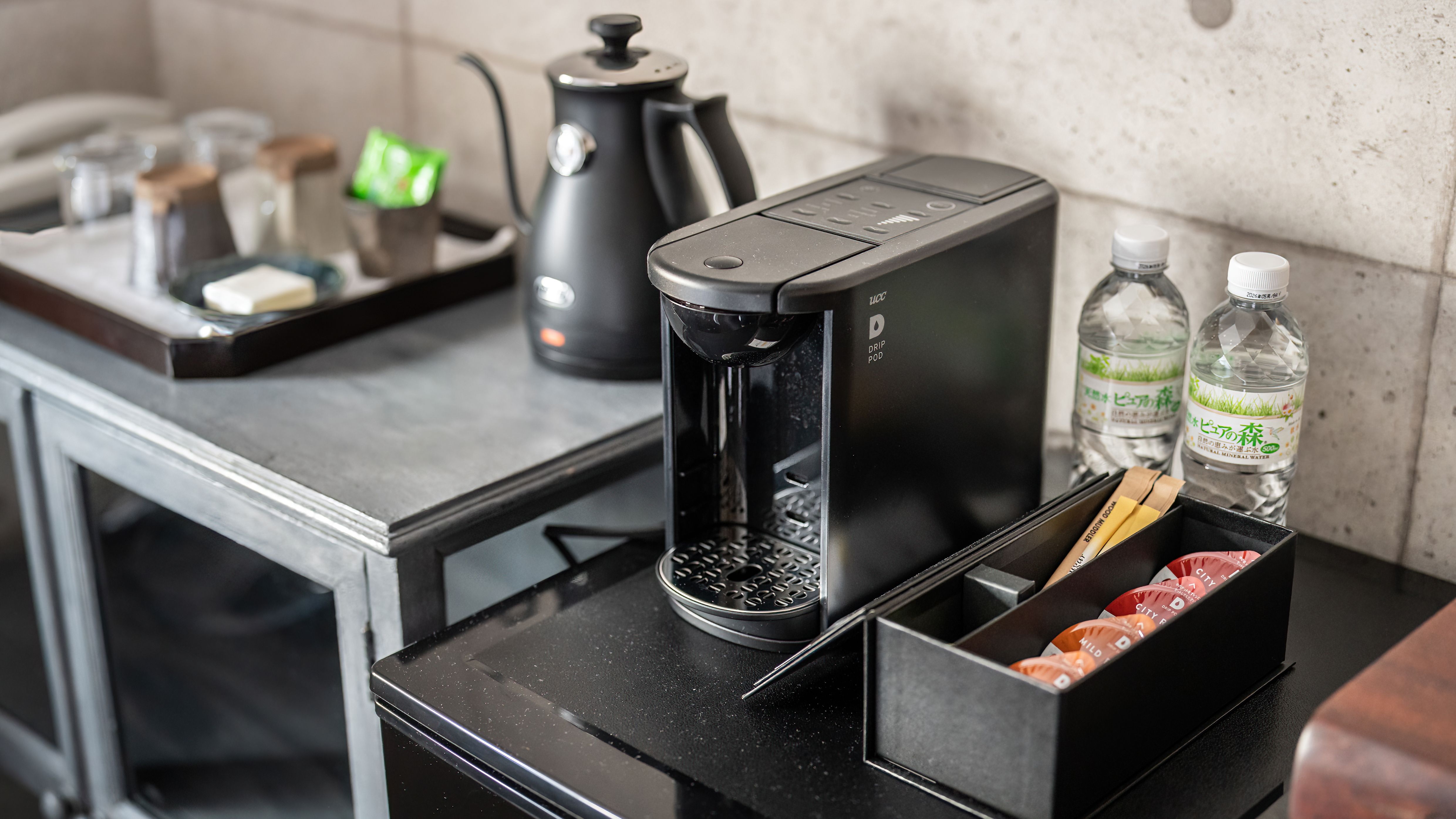 [Guest Rooms] Amenities: Enjoy coffee and other items in your room.