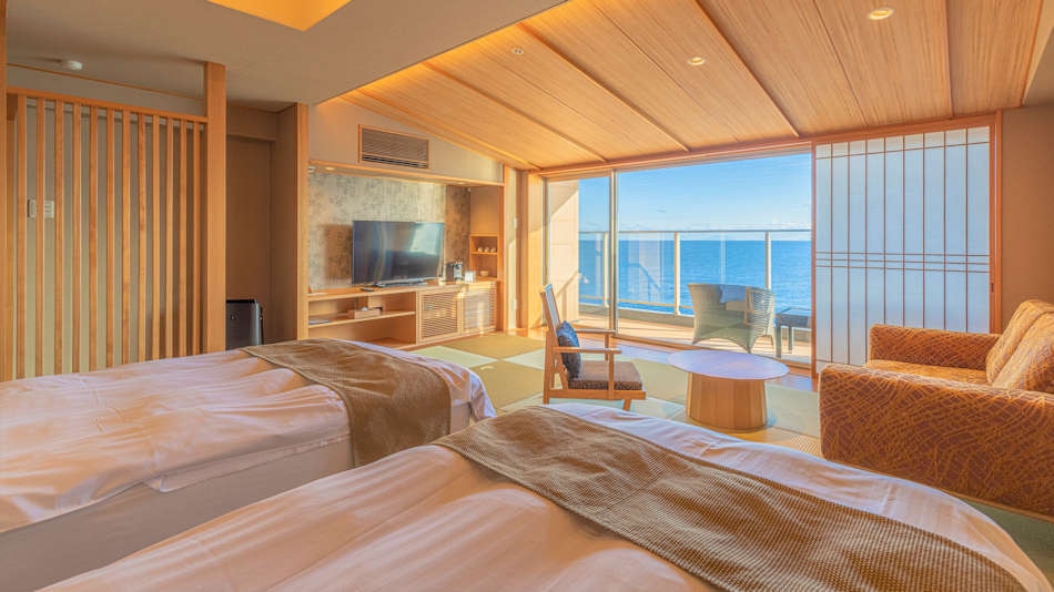 Sea view guest room with fine view bath [Kaigetsu Mizuki]