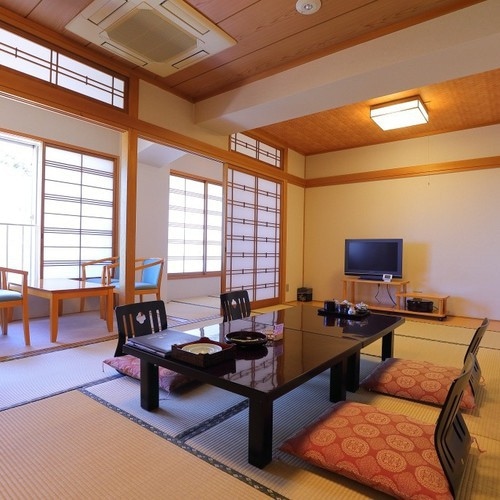 A spacious and bright Japanese-style room