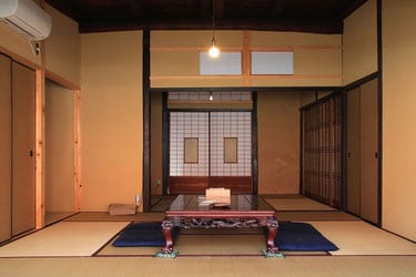 Inside the building.
