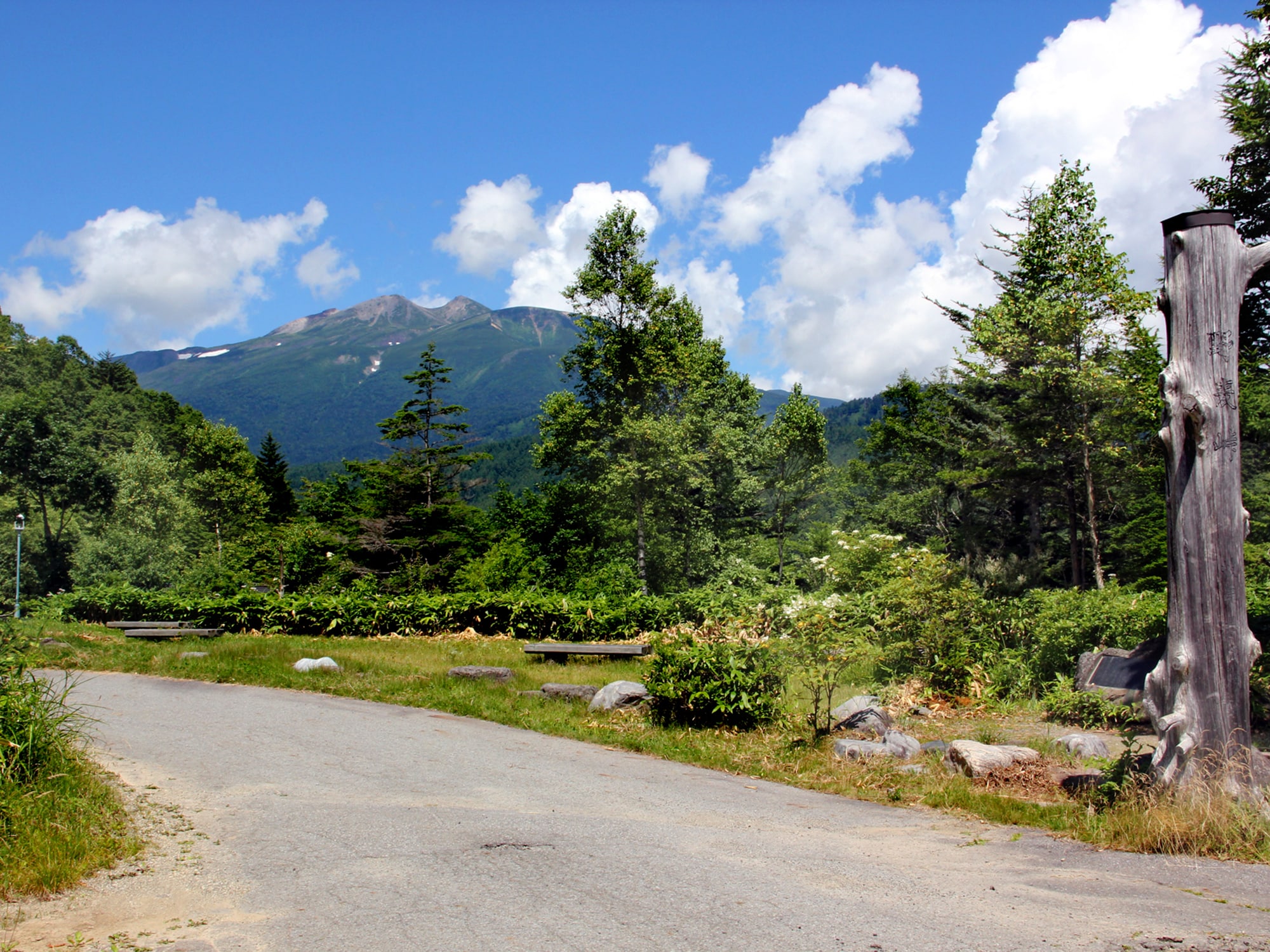 View of Norikura from Nomugi Pass - Summer