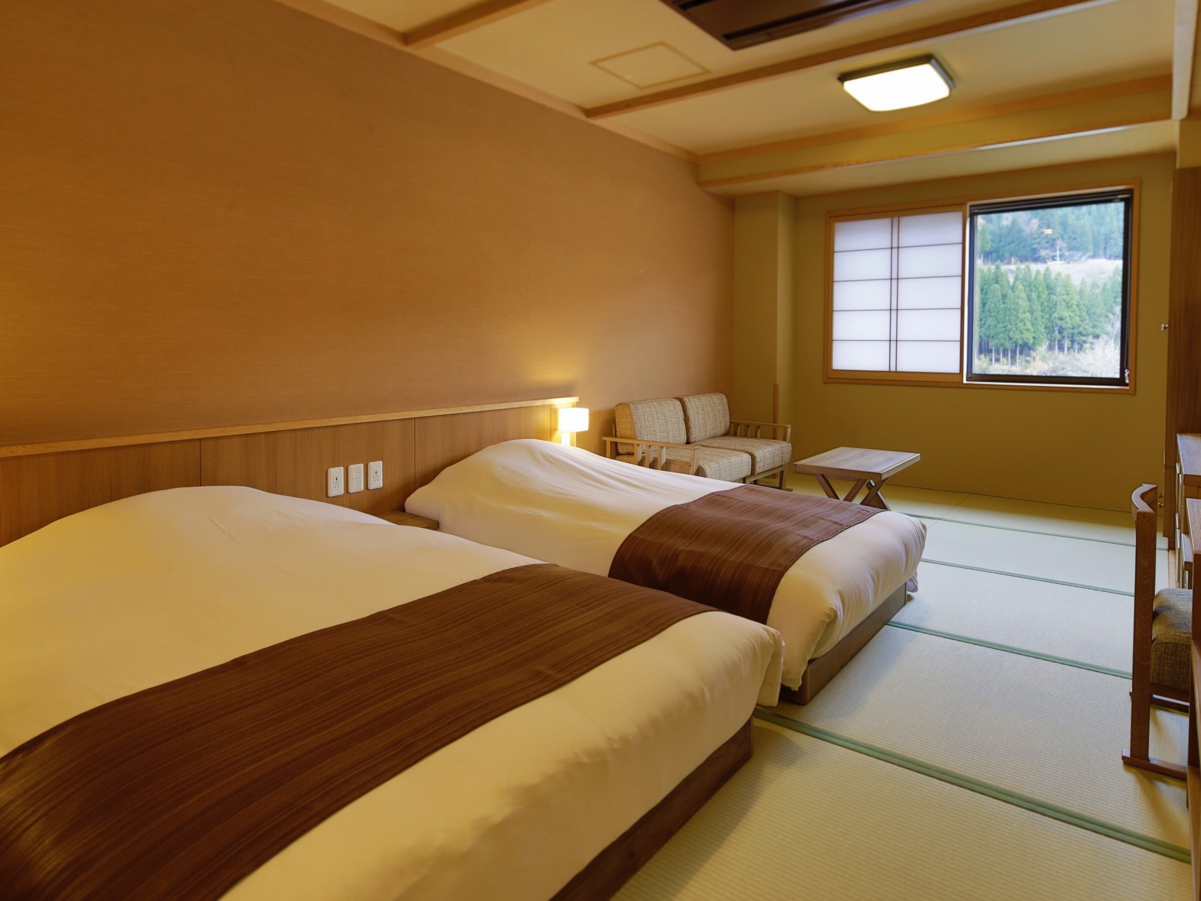 [房間] 雙床 ◆ 31.1 平方米 這是一個只有三個房間的罕見房間，是一個角落房間。
