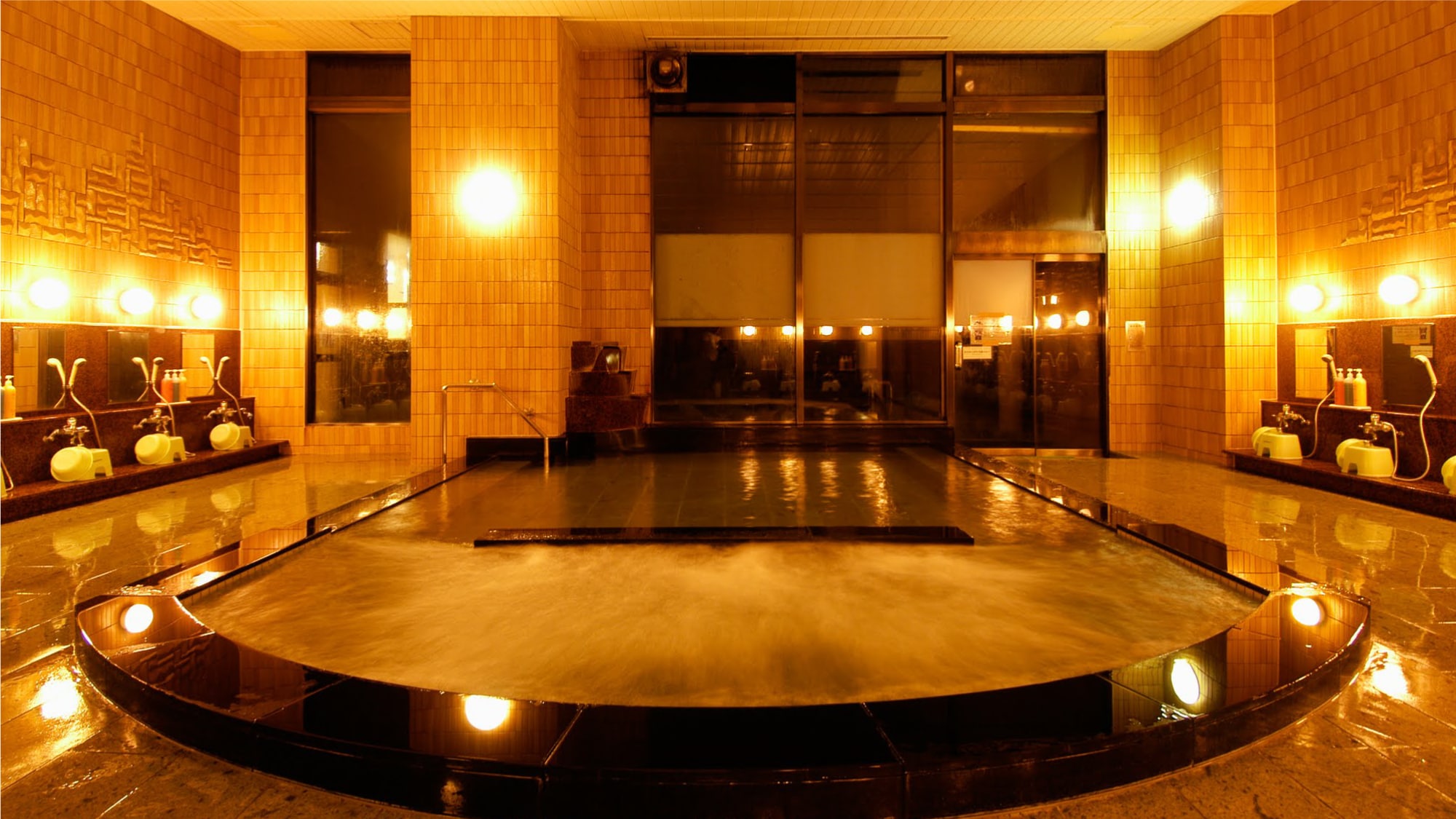 [Hotaru no Yu (indoor bath)] Large communal bath with jacuzzi open 24 hours a day