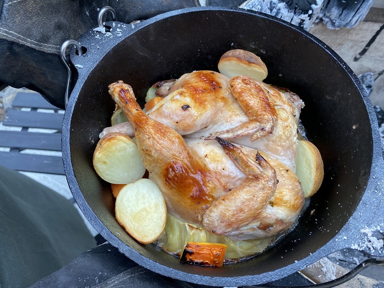 Dutch oven whole chicken