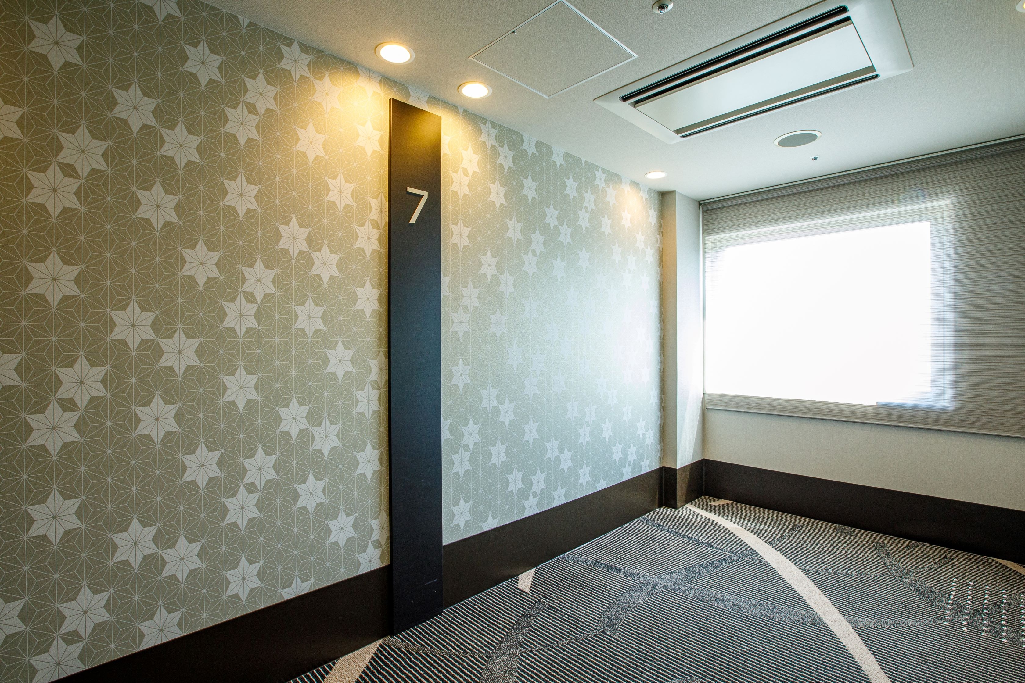 The hallway has also been renovated.