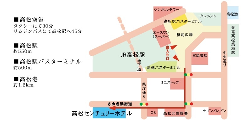 Map from the station