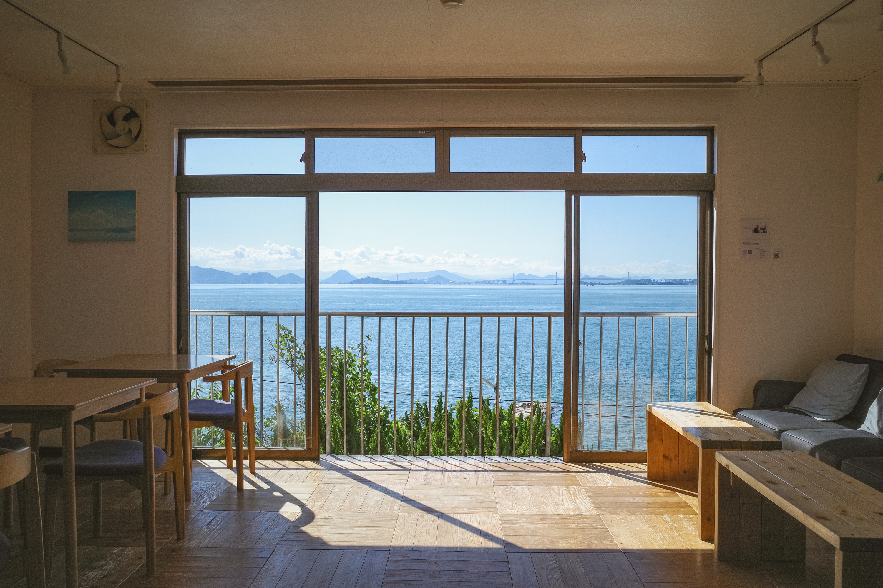 The view from the cafe lounge