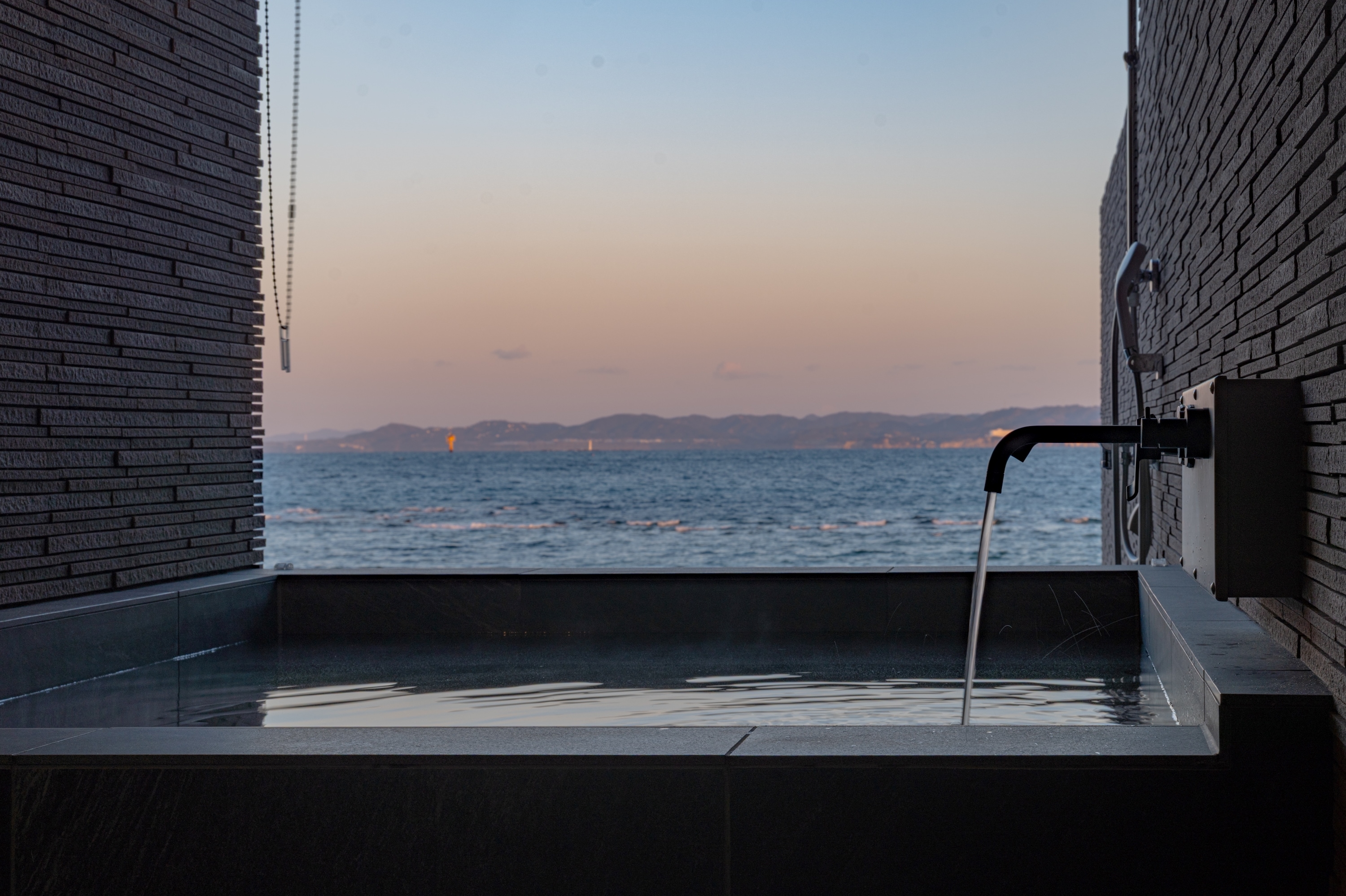 Open-air bath in building B