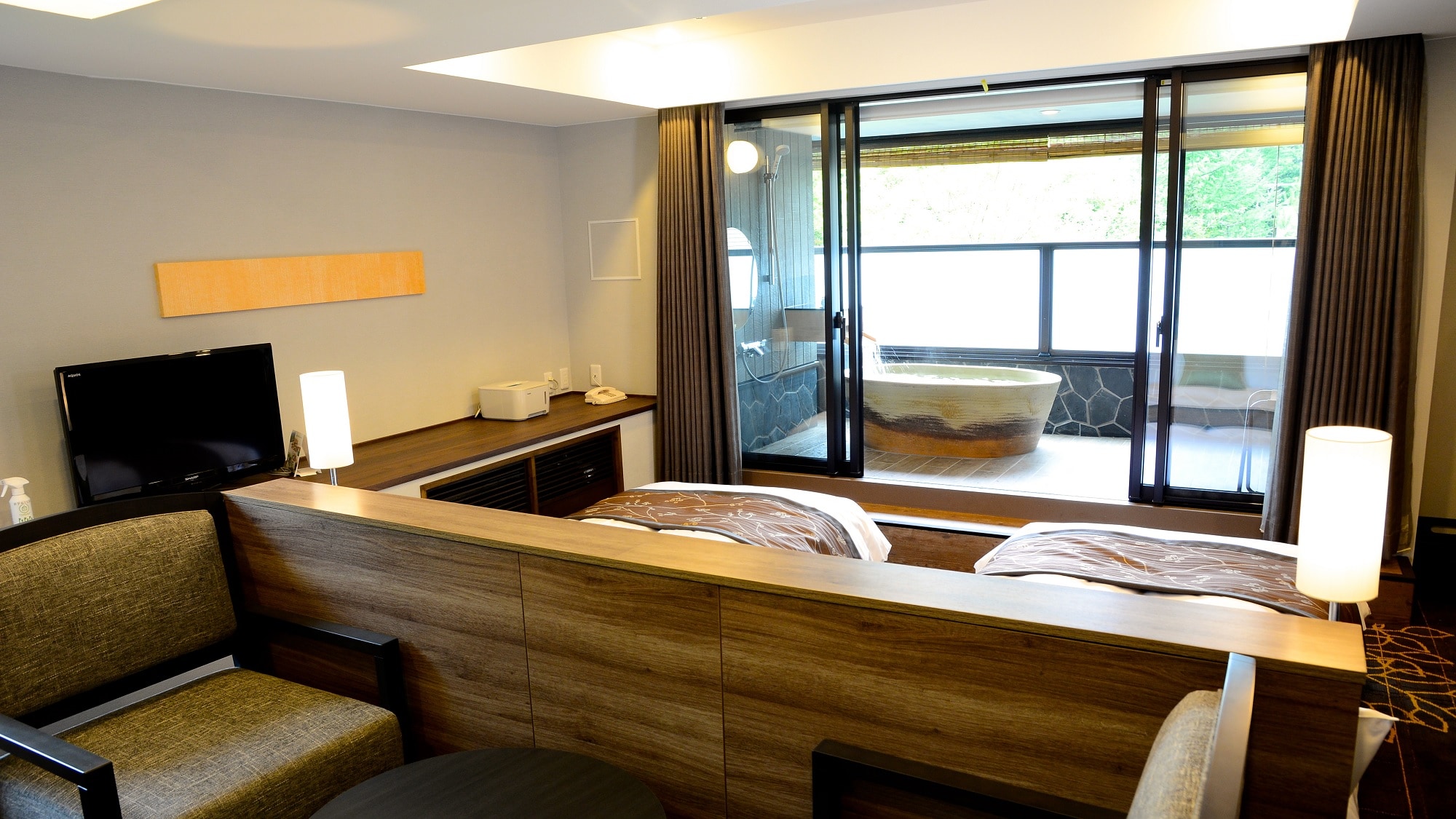 Premium 4-bed suite with "terrace open-air bath"
