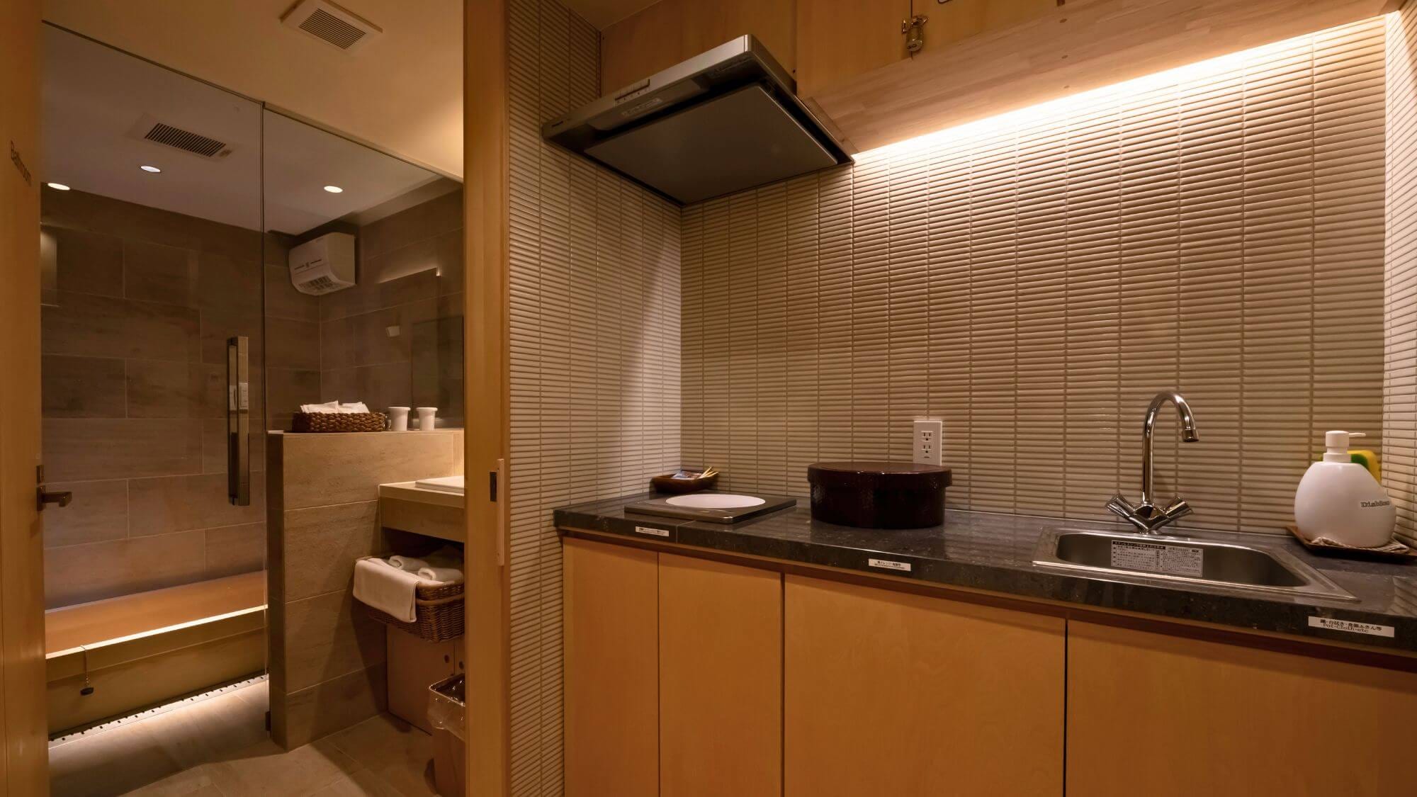 Mini kitchen on the first floor