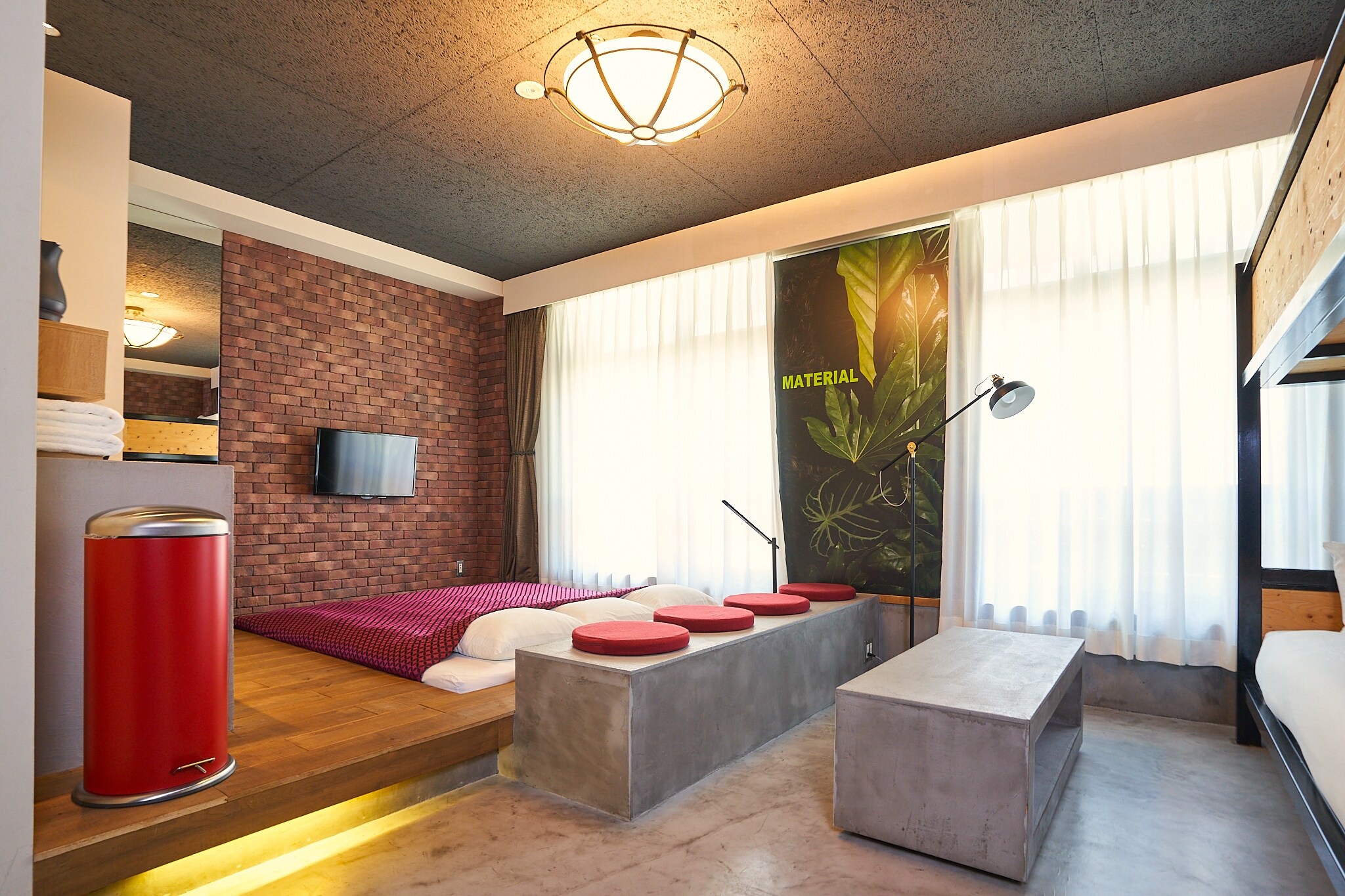 Hotel Material offers a stylish space that combines art and comfort.