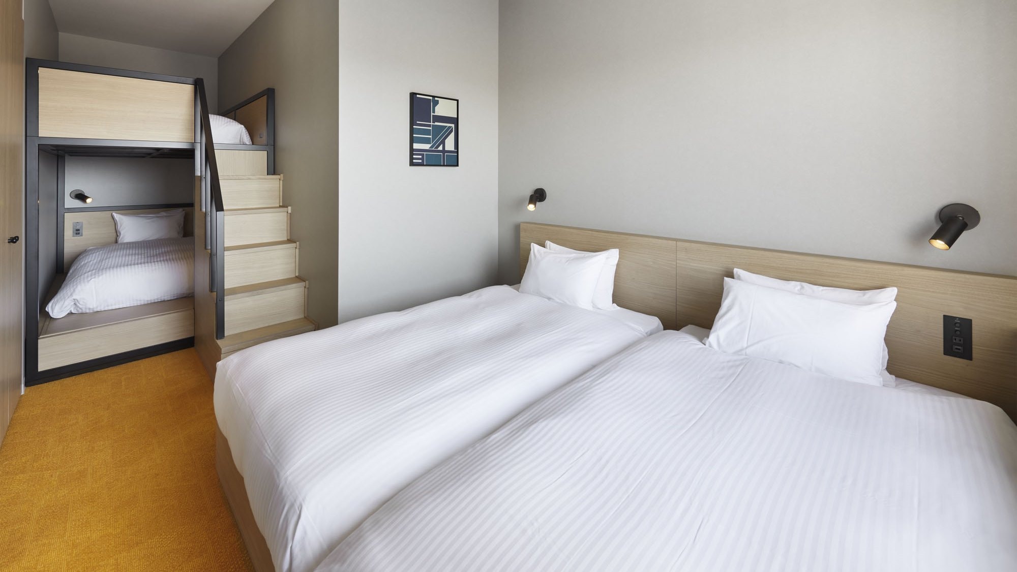 ◆Bunk Bed Room｜Enjoy a hotel stay with your loved ones, such as family and friends.