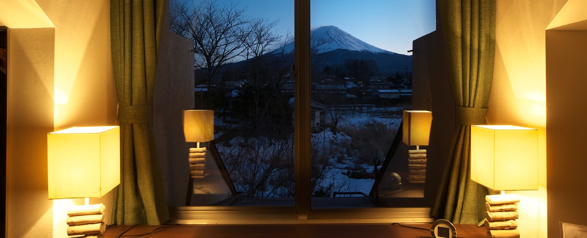 ภูเขาฟูจิมองเห็นได้จากห้องพิเศษสไตล์ตะวันตก 406