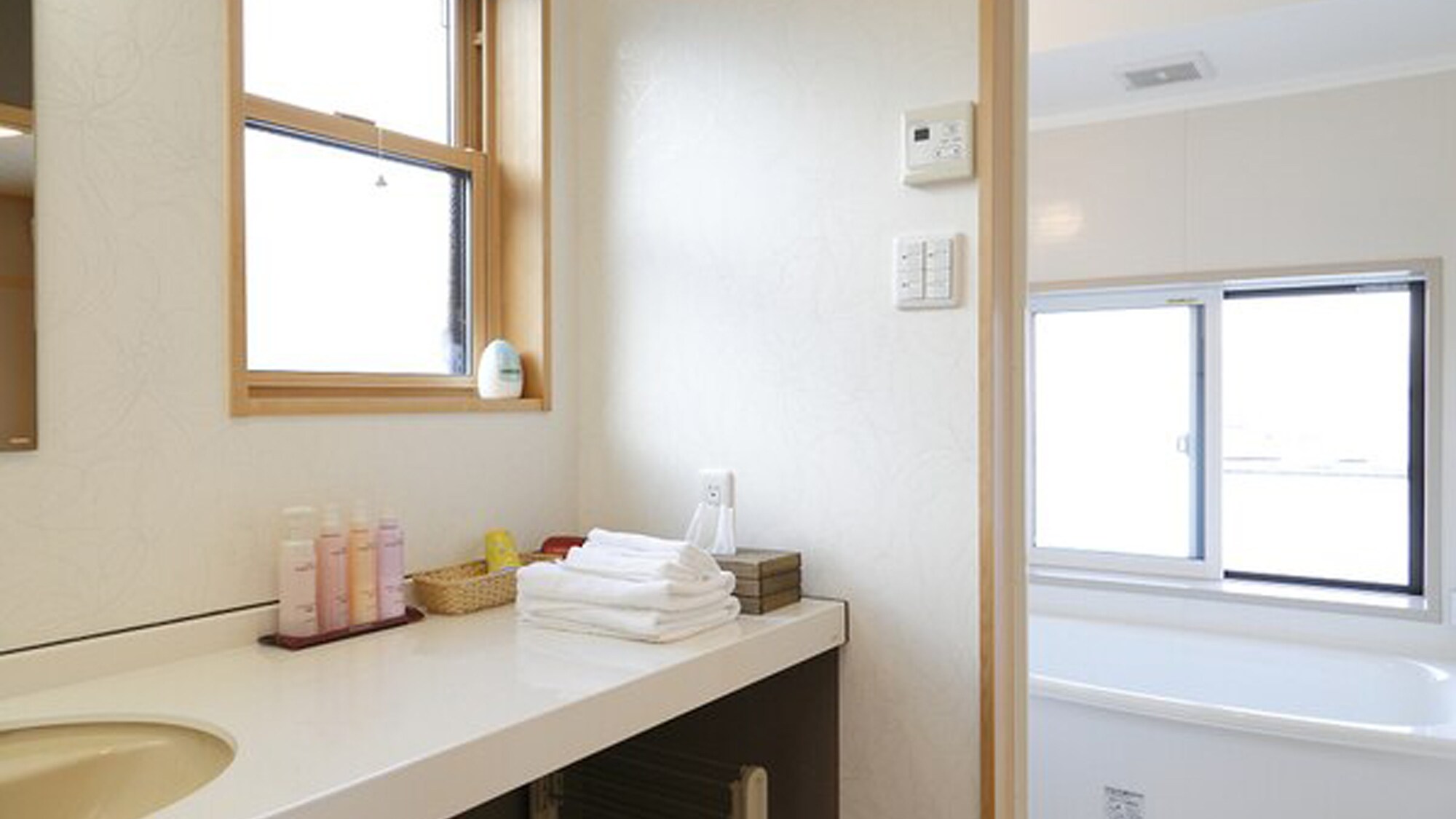 The Moon Room has a private bath where you can relax and enjoy the ocean view.