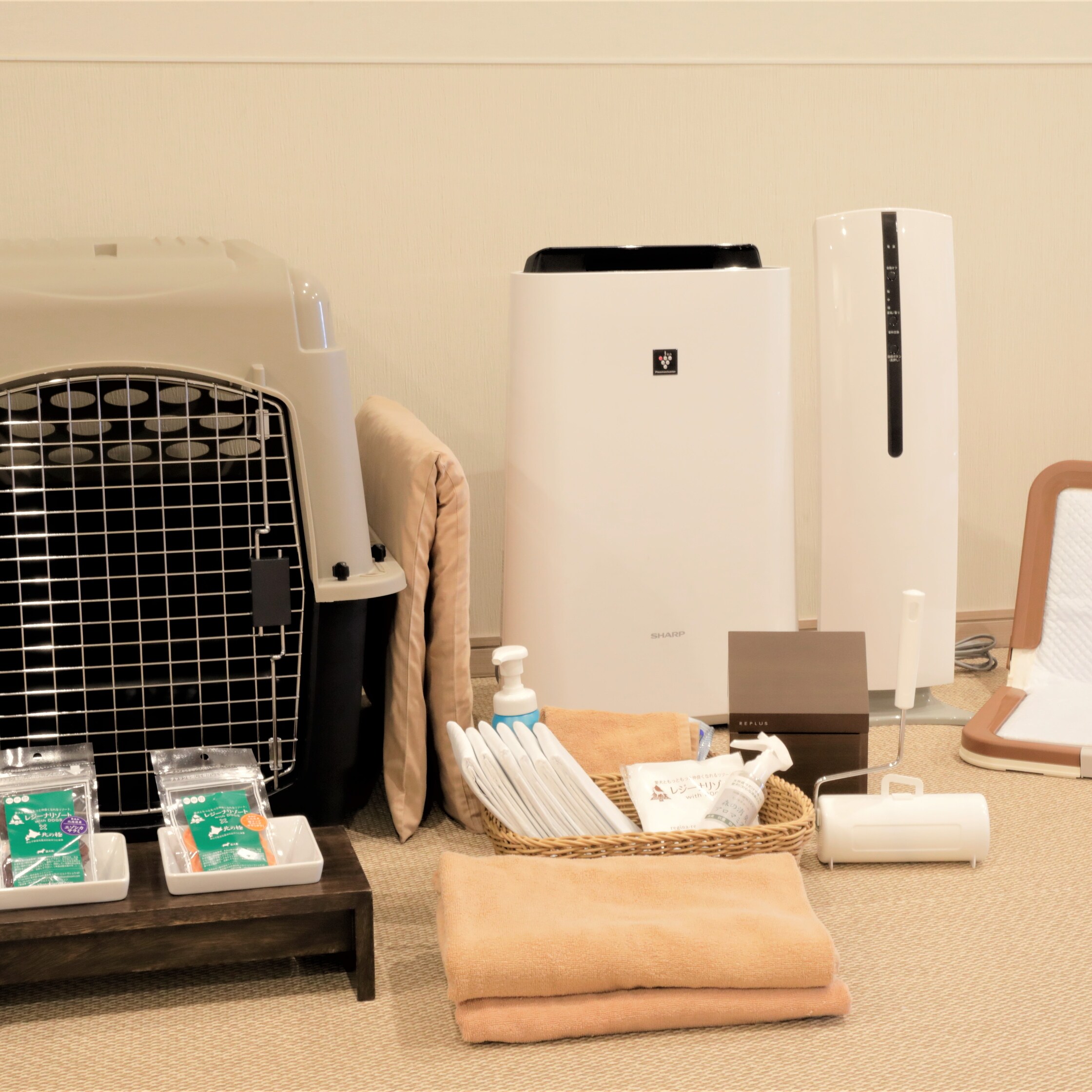 [Amenities for your beloved dog] There are so many amenities for your beloved dog that you can come empty-handed