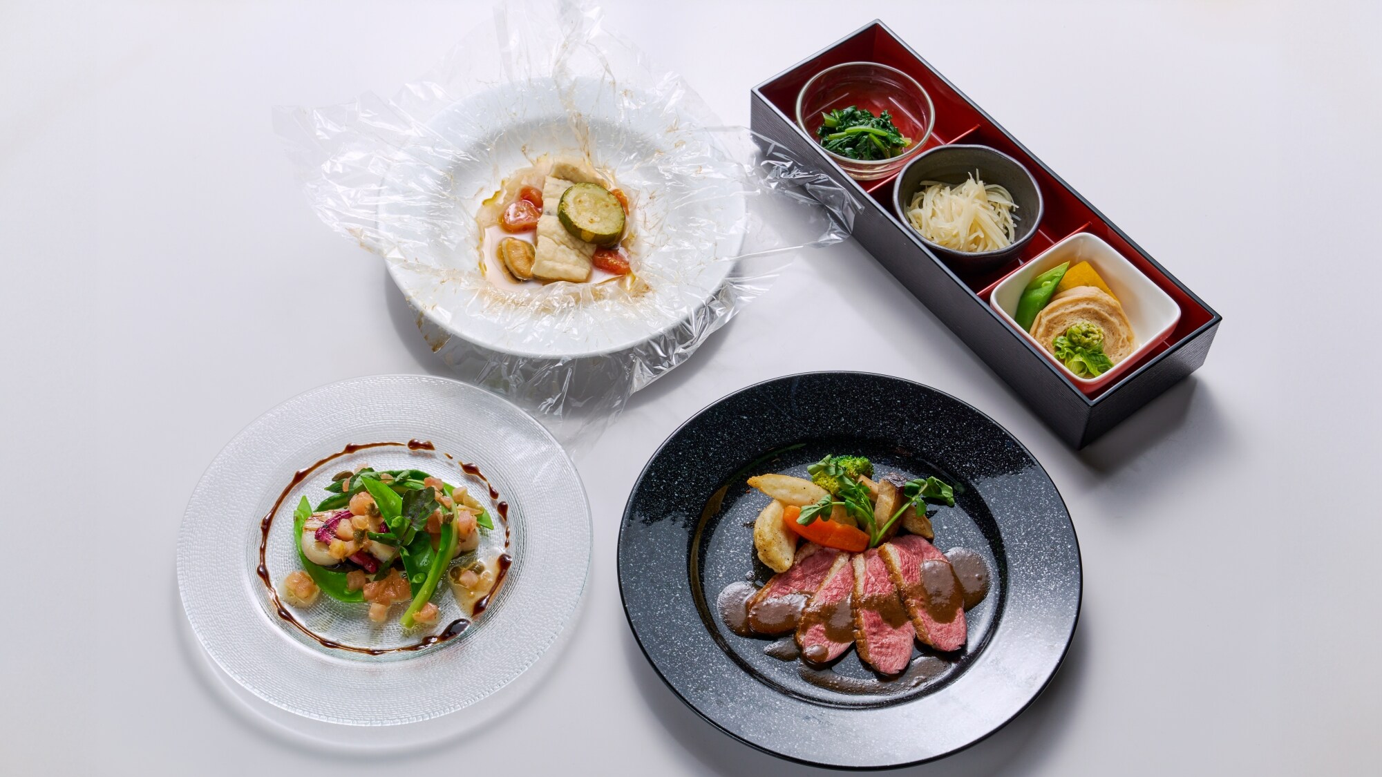 *[Dinner example] Enjoy hearty cuisine at a forest lodge to your heart's content