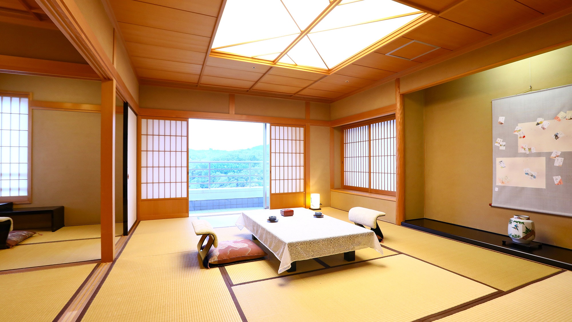 [Non-smoking] Japanese-style room 10 tatami mats + 4.5 tatami mats + living room & hellip; Only one guest room on the 11th floor of the top floor.