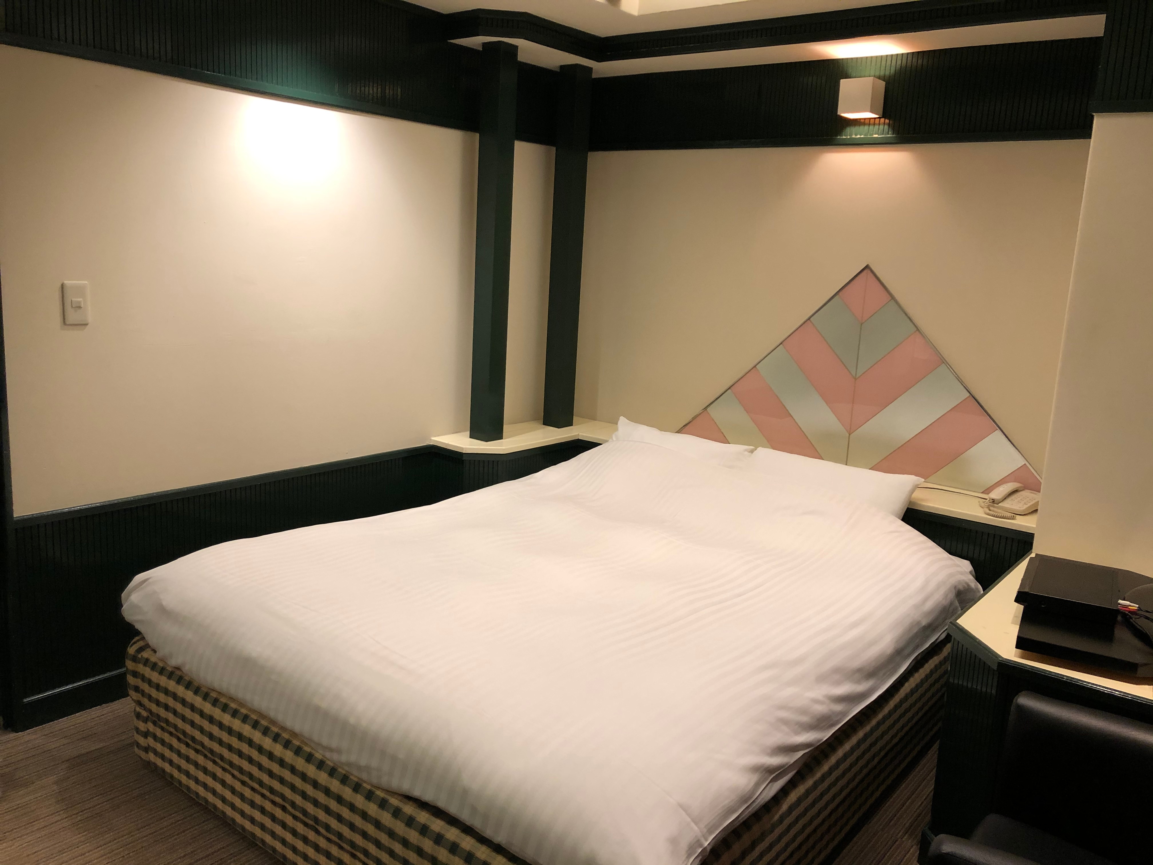 Double room has a double size bed.