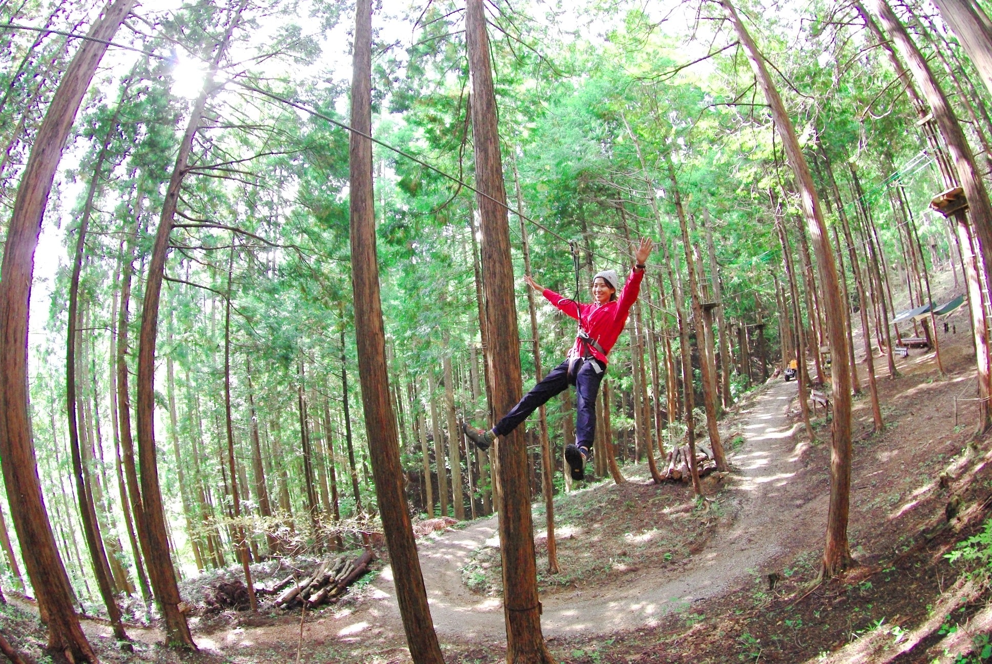 Zip slides are also a popular activity